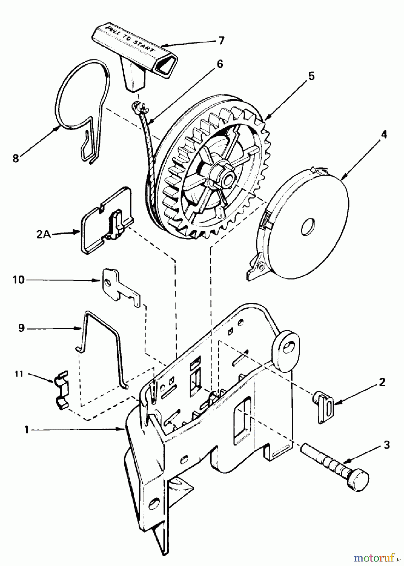 Toro Neu Mowers, Walk-Behind Seite 1 20705 - Toro Lawnmower, 1984 (4000001-4999999) STARTER NO. 590531