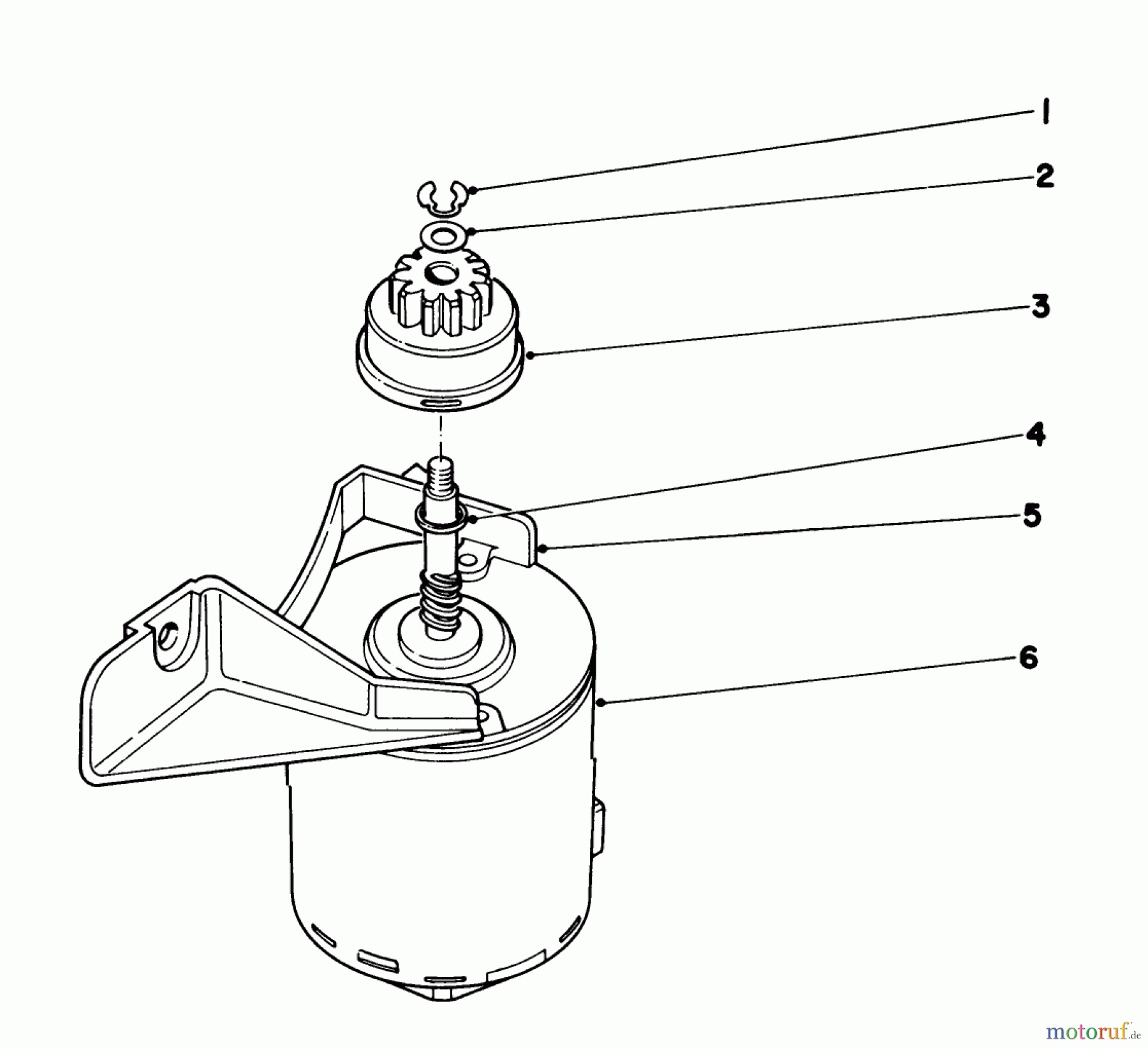 Toro Neu Mowers, Walk-Behind Seite 1 20715 - Toro Lawnmower, 1979 (9000001-9999999) STARTER MOTOR