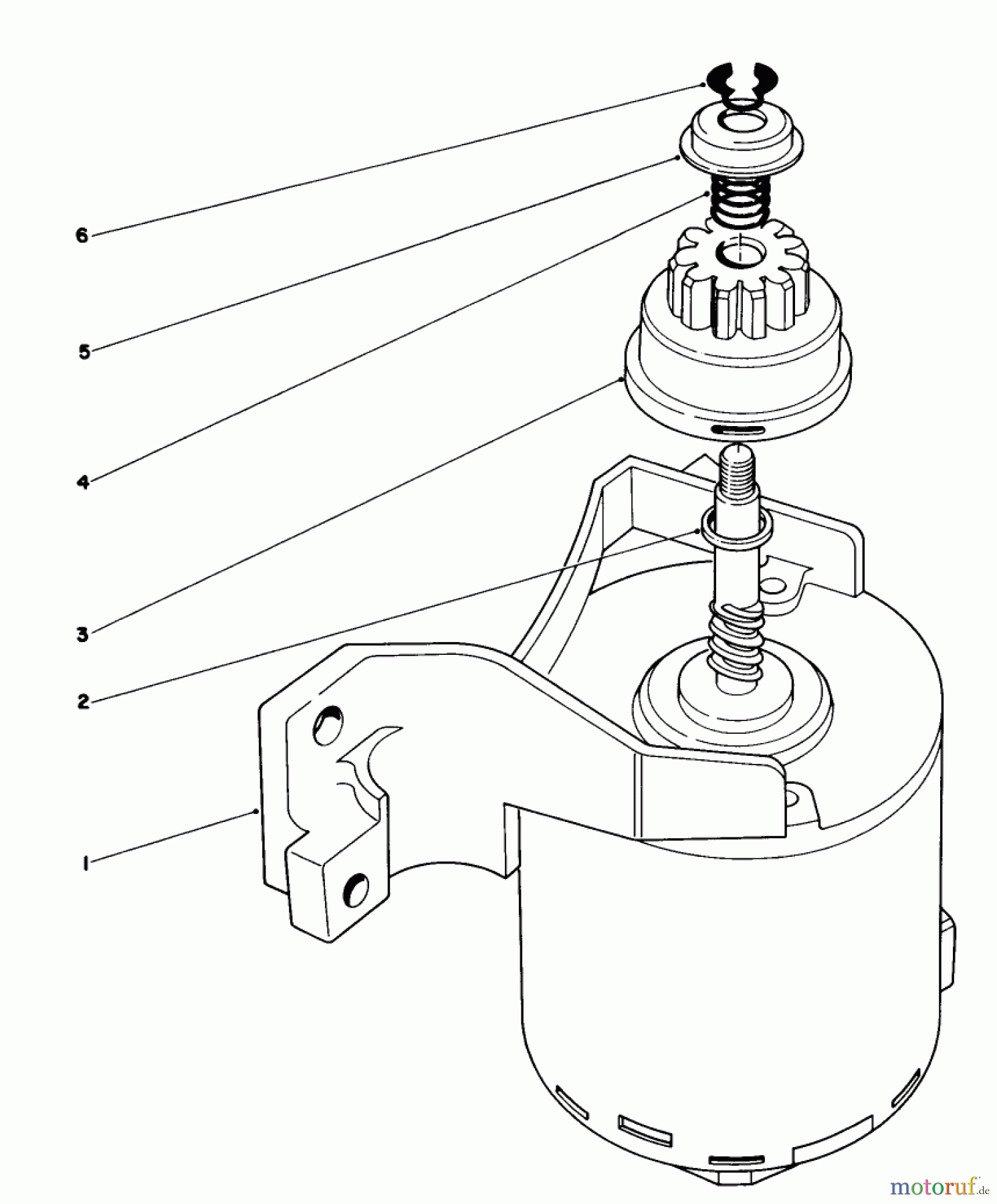 Toro Neu Mowers, Walk-Behind Seite 1 20715 - Toro Lawnmower, 1983 (3000001-3999999) STARTER MOTOR