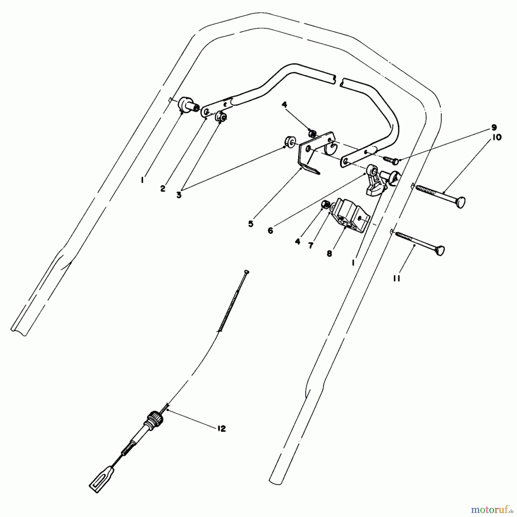 Toro Neu Mowers, Walk-Behind Seite 1 20715C - Toro Lawnmower, 1985 (5000001-5999999) TRACTION CONTROL ASSEMBLY