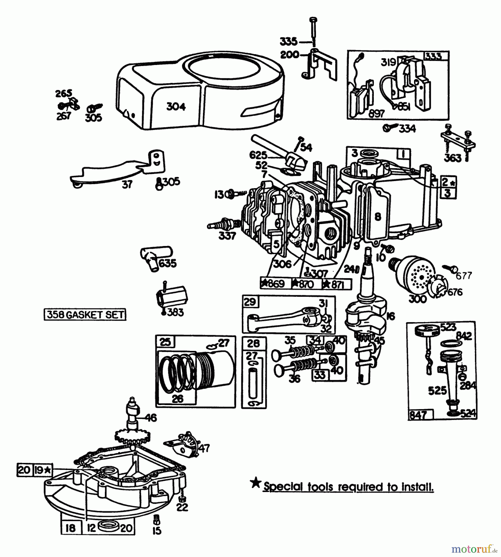 Toro Neu Mowers, Walk-Behind Seite 1 20735 - Toro Lawnmower, 1983 (3000001-3999999) ENGINE BRIGGS & STRATTON MODEL NO. 110908-1207-01