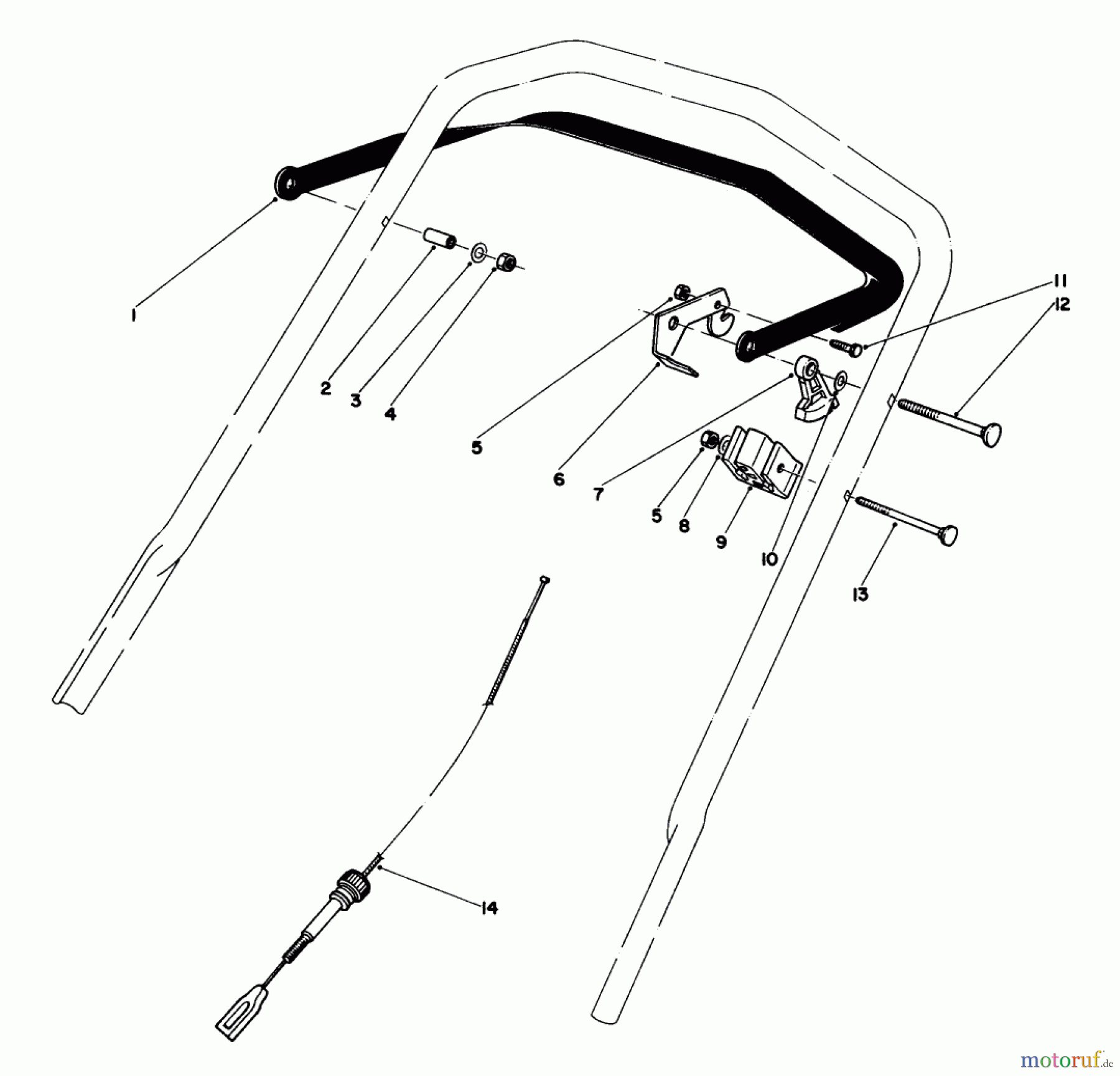 Toro Neu Mowers, Walk-Behind Seite 1 20735 - Toro Lawnmower, 1983 (3000001-3999999) TRACTION CONTROL ASSEMBLY