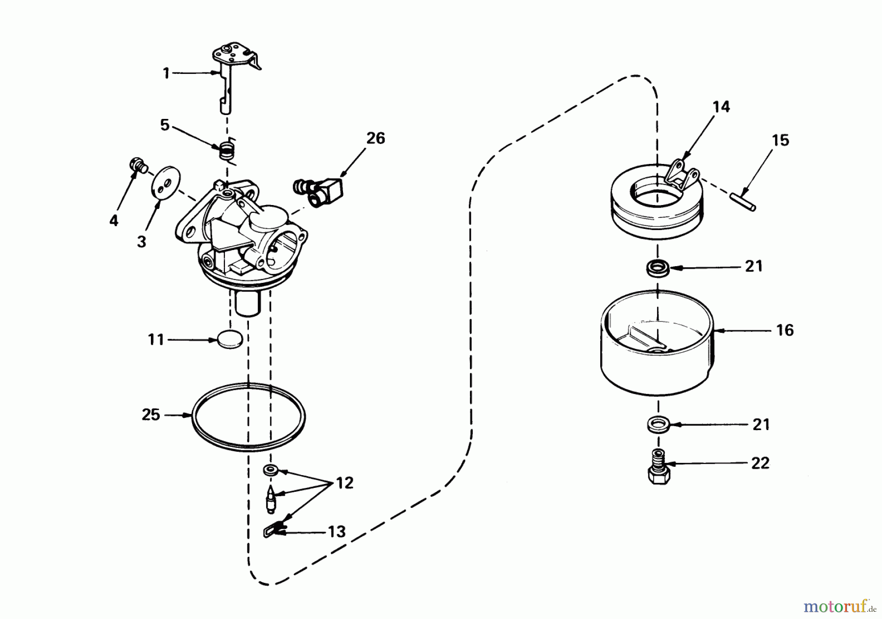 Toro Neu Mowers, Walk-Behind Seite 1 20740 - Toro Lawnmower, 1978 (8000001-8999999) CARBURETOR NO. 631831