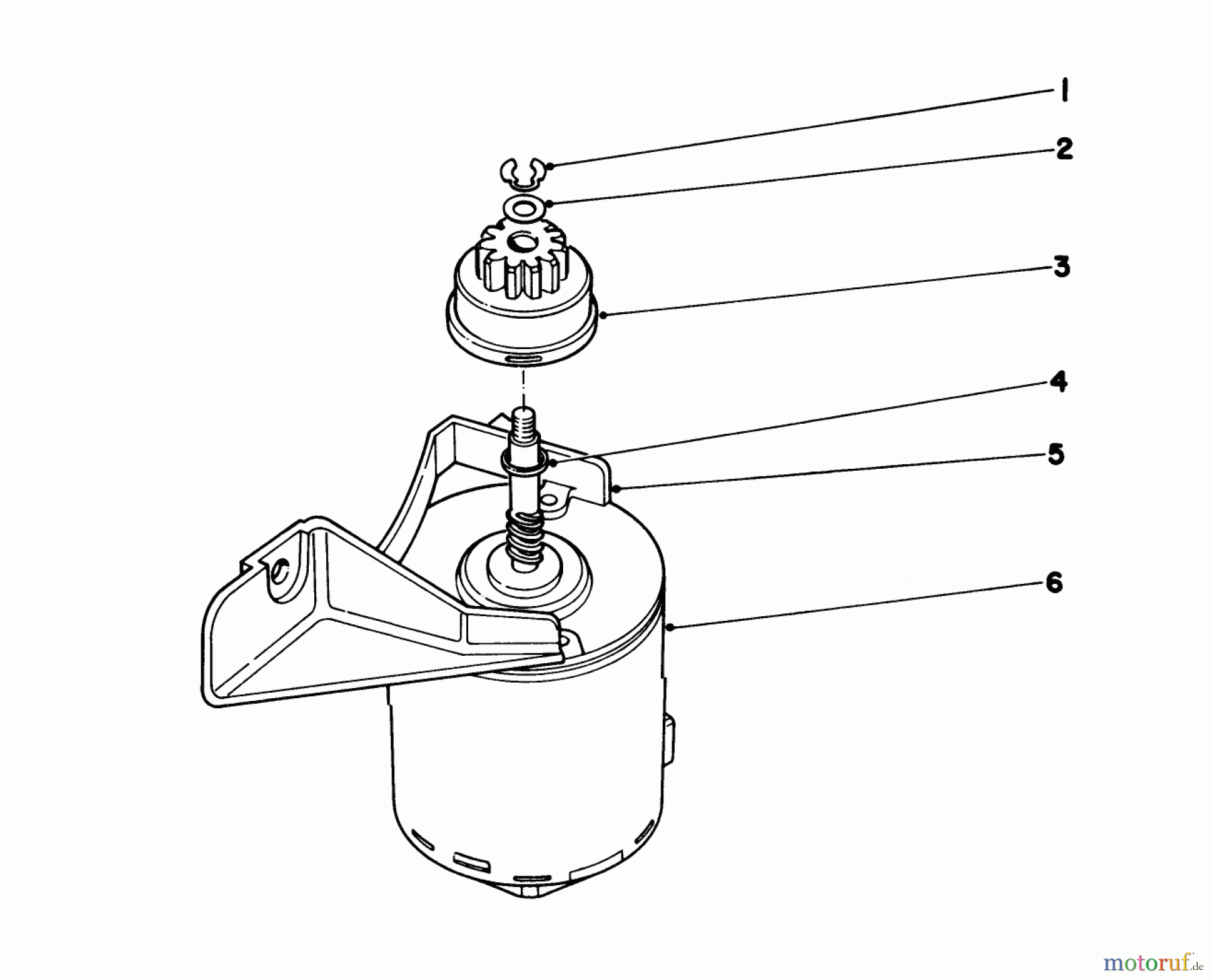 Toro Neu Mowers, Walk-Behind Seite 1 20740 - Toro Lawnmower, 1978 (8000001-8999999) STARTER MOTOR