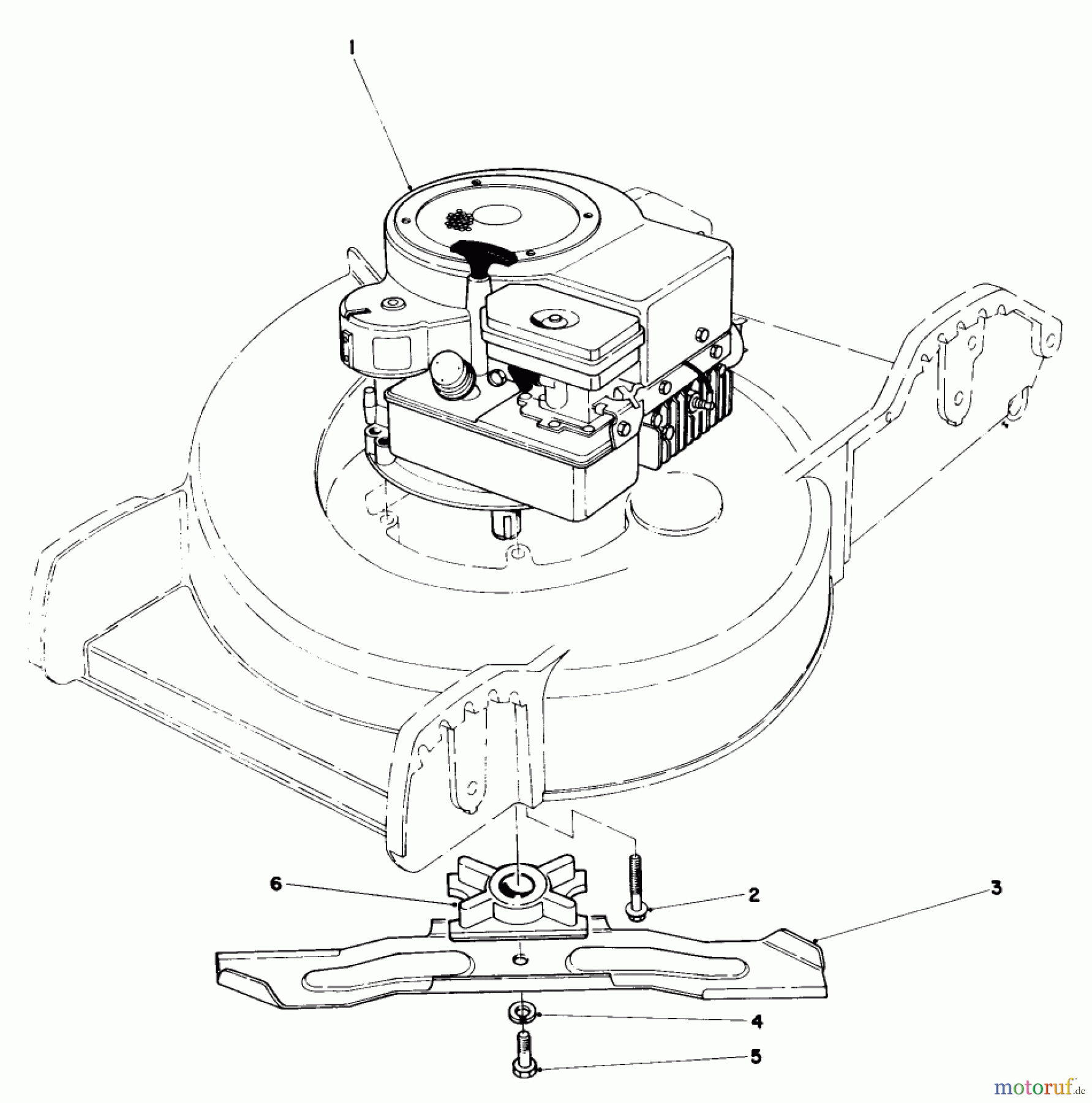 Toro Neu Mowers, Walk-Behind Seite 1 20742 - Toro Lawnmower, 1984 (4000001-4999999) ENGINE ASSEMBLY