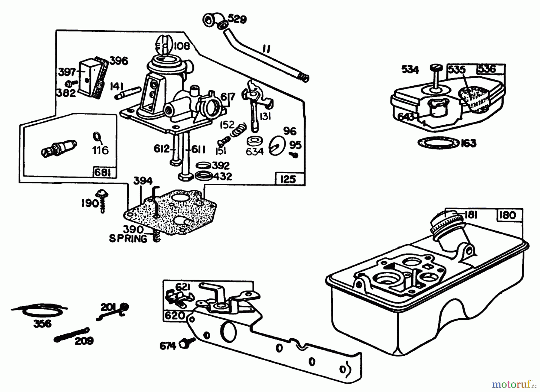 Toro Neu Mowers, Walk-Behind Seite 1 20743C - Toro Lawnmower, 1985 (5000001-5999999) ENGINE BRIGGS & STRATTON MODEL 92908-5205-01 #1