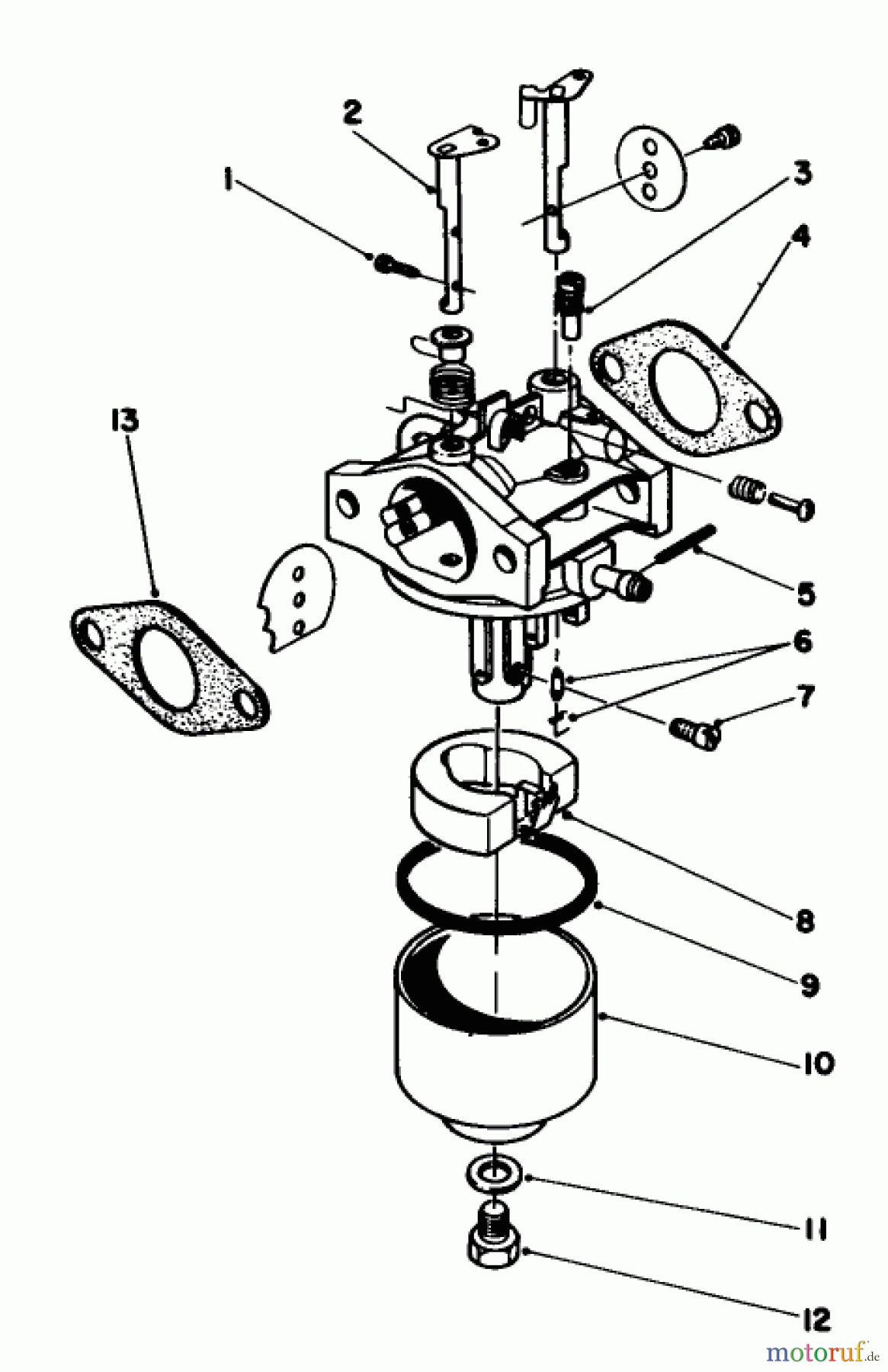 Toro Neu Mowers, Walk-Behind Seite 1 20745 - Toro Lawnmower, 1984 (4000001-4999999) CARBURETOR ASSEMBLY