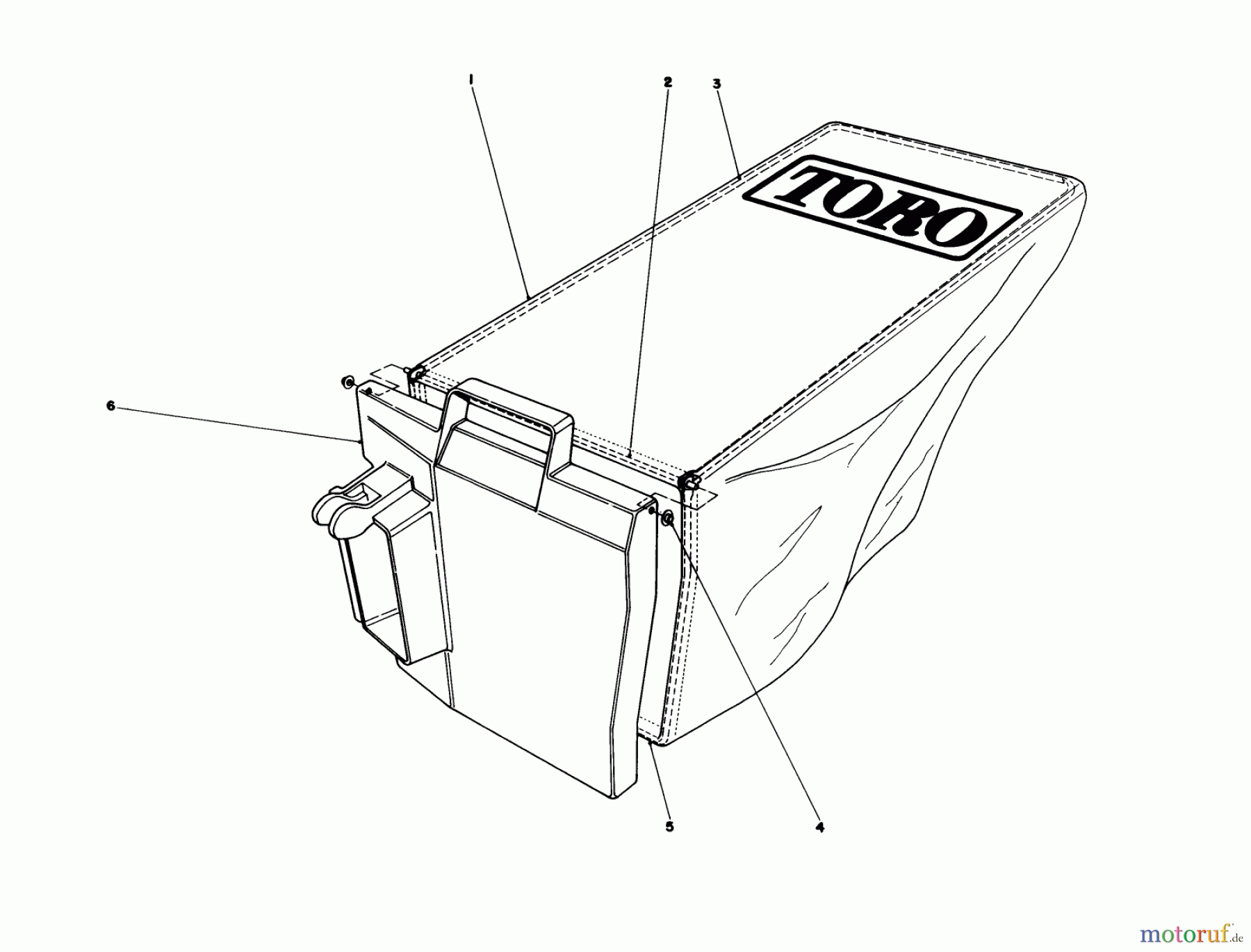 Toro Neu Mowers, Walk-Behind Seite 1 20745C - Toro Lawnmower, 1985 (5000001-5999999) GRASS BAG ASSEMBLY NO. 11-9469
