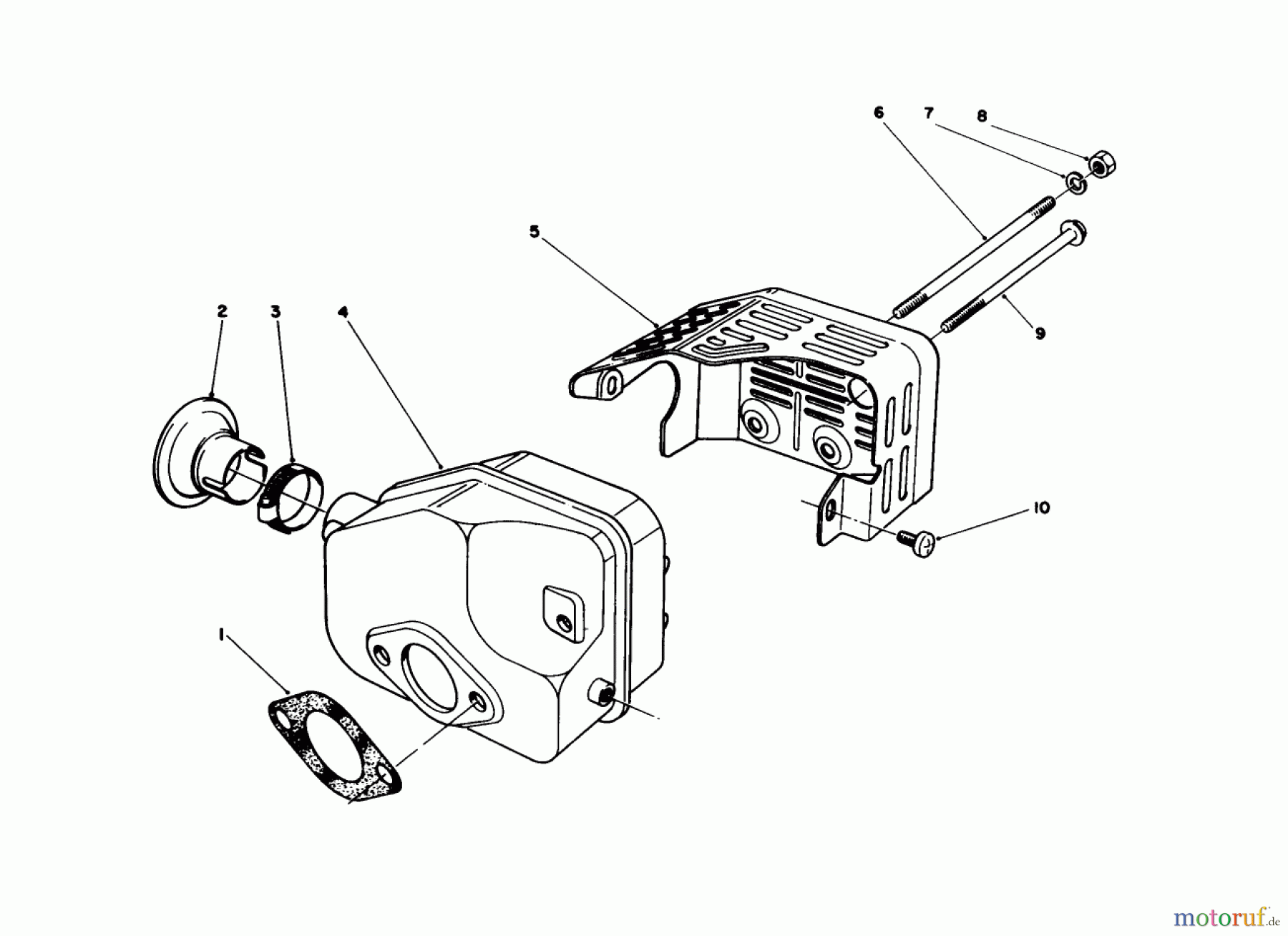 Toro Neu Mowers, Walk-Behind Seite 1 20745C - Toro Lawnmower, 1985 (5000001-5999999) MUFFLER ASSEMBLY