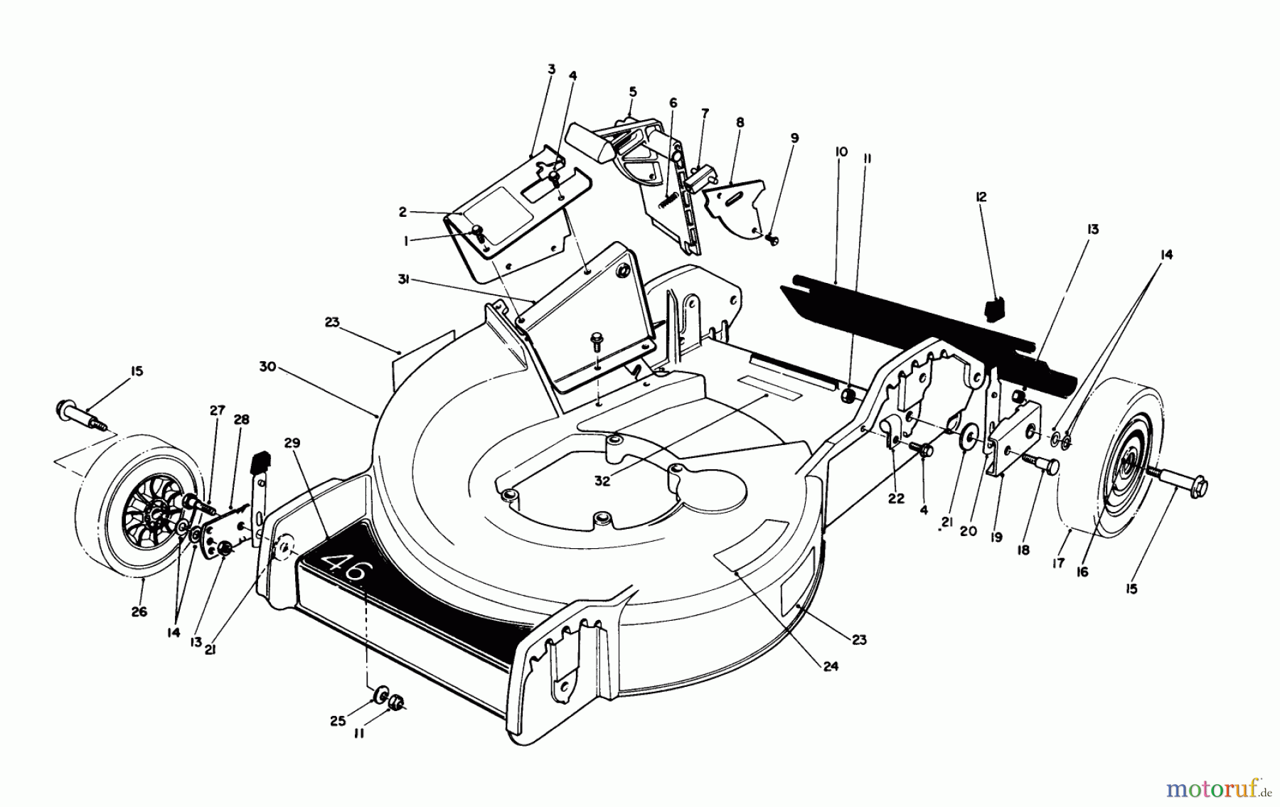 Toro Neu Mowers, Walk-Behind Seite 1 20745C - Toro Lawnmower, 1988 (8000001-8999999) HOUSING ASSEMBLY