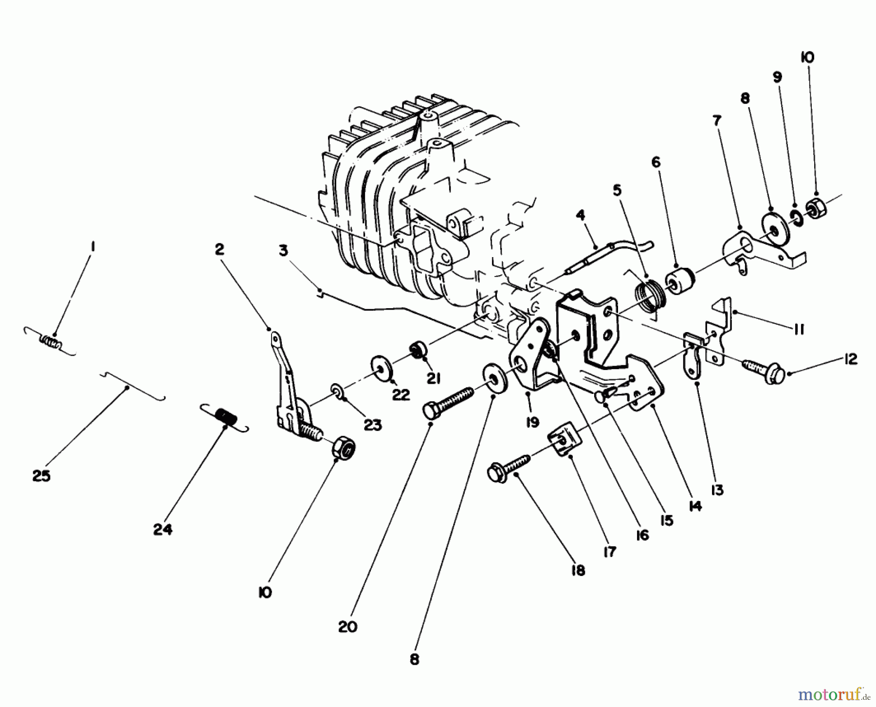 Toro Neu Mowers, Walk-Behind Seite 1 20746C - Toro Lawnmower, 1988 (8000001-8999999) GOVERNOR ASSEMBLY (MODEL NO. 47PH7)