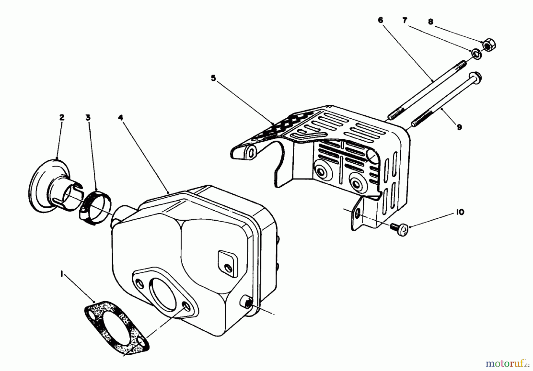 Toro Neu Mowers, Walk-Behind Seite 1 20746C - Toro Lawnmower, 1988 (8000001-8999999) MUFFLER ASSEMBLY (ENGINE NO. 47PH7)