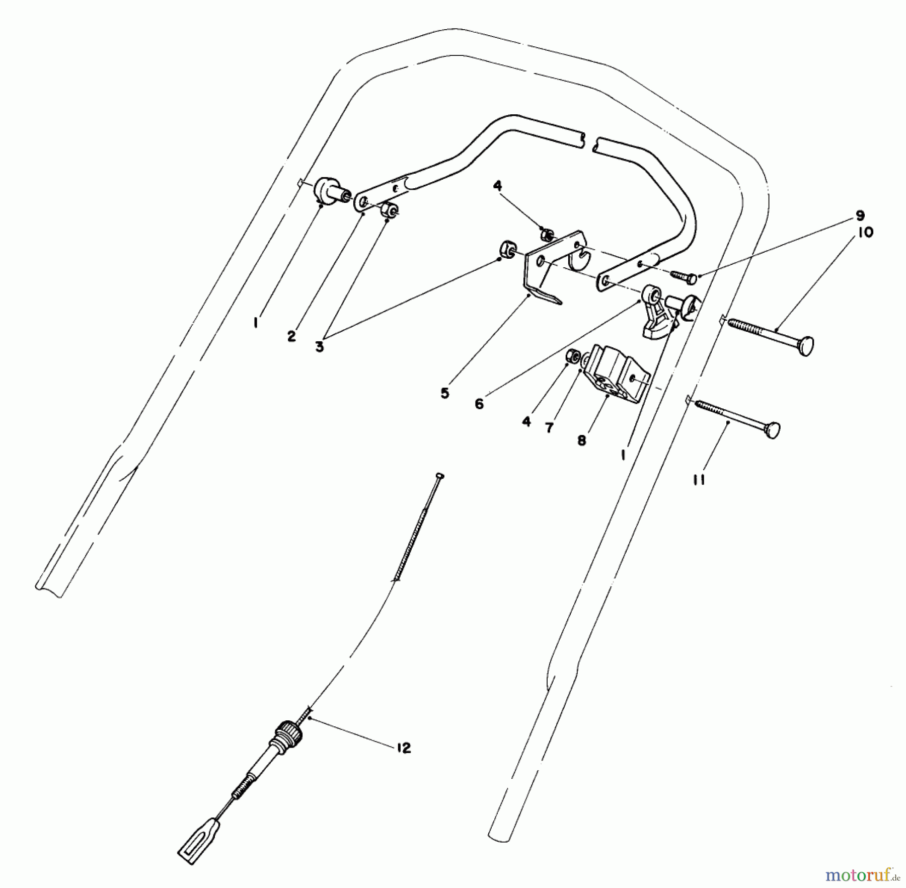 Toro Neu Mowers, Walk-Behind Seite 1 20747 - Toro Lawnmower, 1985 (5000001-5999999) TRACTION CONTROL ASSEMBLY