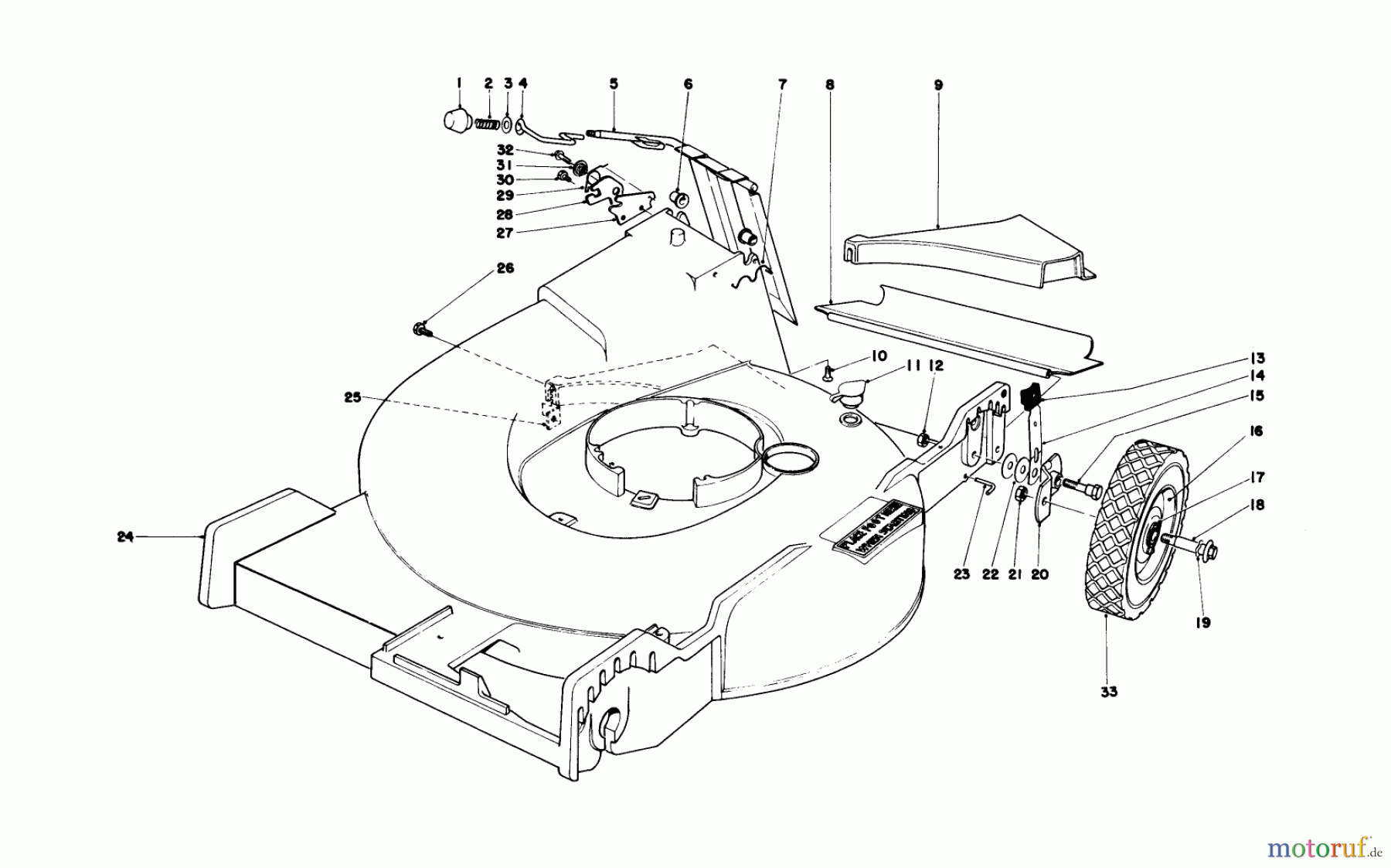 Toro Neu Mowers, Walk-Behind Seite 1 20750 - Toro Lawnmower, 1978 (8000001-8999999) HOUSING ASSEMBLY