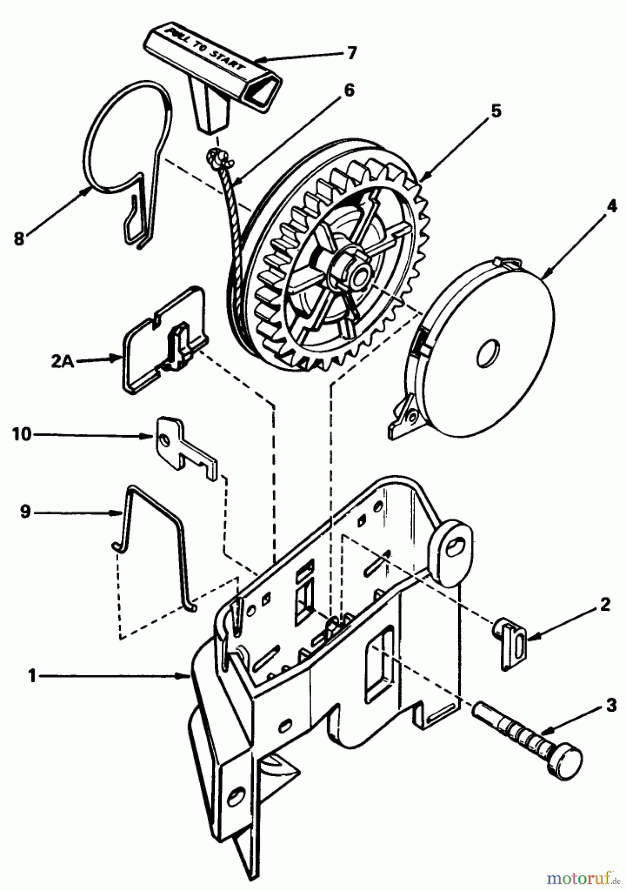 Toro Neu Mowers, Walk-Behind Seite 1 20752 - Toro Lawnmower, 1979 (9000001-9999999) STARTER NO. 590531