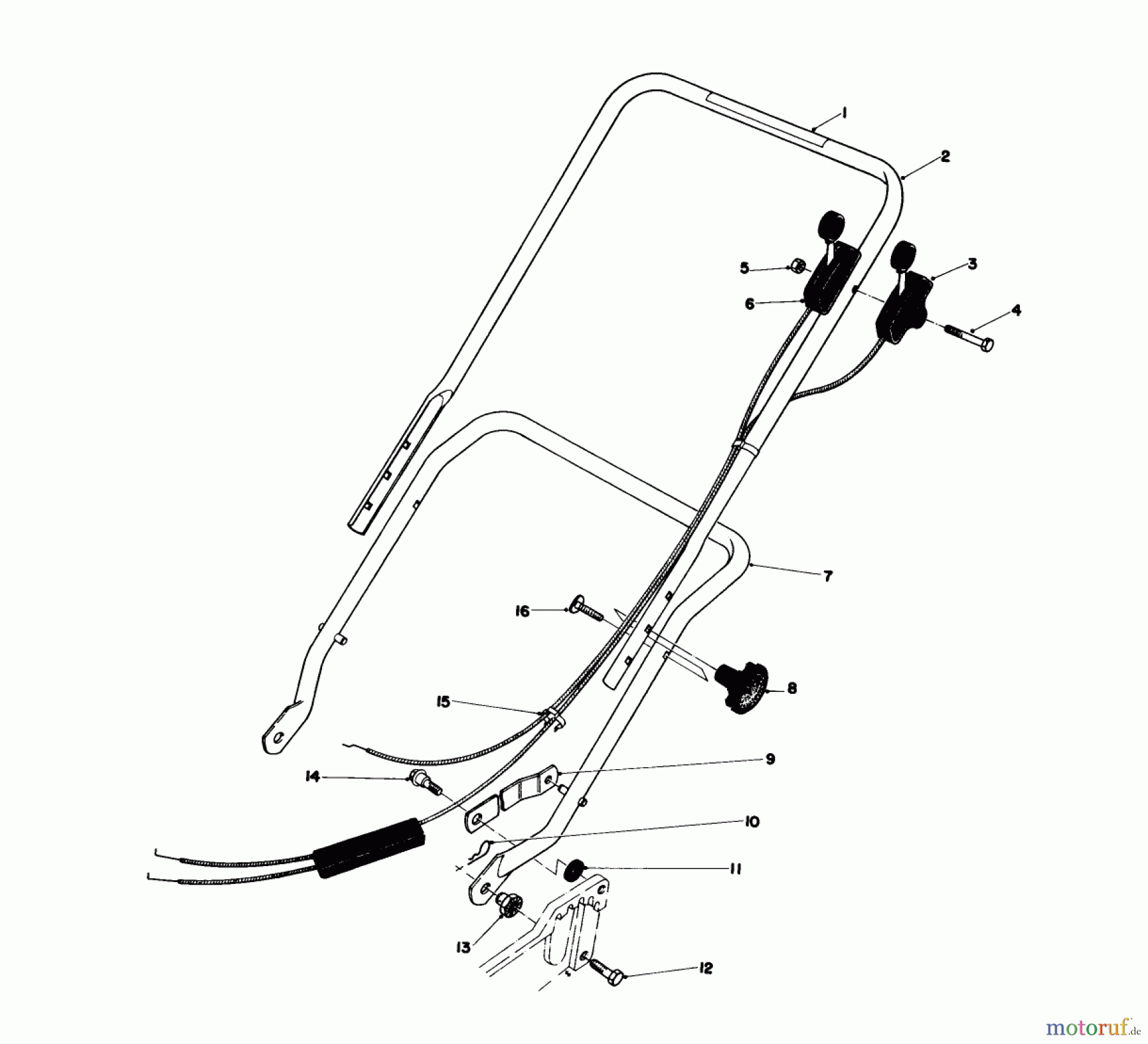 Toro Neu Mowers, Walk-Behind Seite 1 20755 - Toro Lawnmower, 1979 (9000001-9999999) HANDLE ASSEMBLY