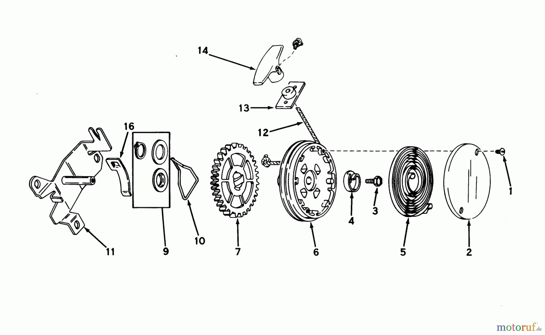 Toro Neu Mowers, Walk-Behind Seite 1 20758 - Toro Lawnmower, 1980 (0000001-0999999) STARTER NO. 590450A