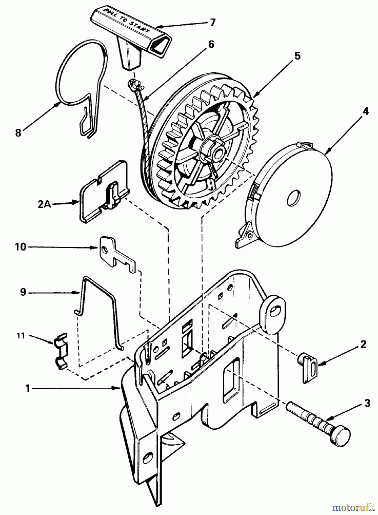 Toro Neu Mowers, Walk-Behind Seite 1 20758 - Toro Lawnmower, 1983 (3000001-3999999) STARTER NO. 590531