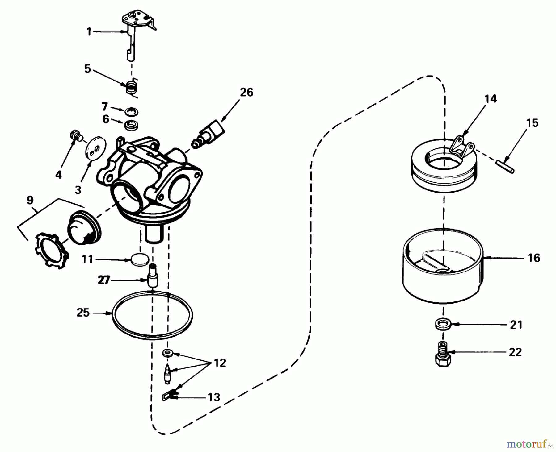 Toro Neu Mowers, Walk-Behind Seite 1 20762 - Toro Lawnmower, 1983 (3000001-3999999) CARBURETOR NO. 632050A