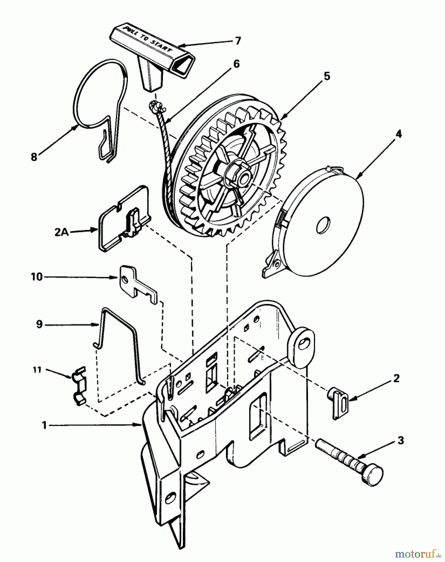 Toro Neu Mowers, Walk-Behind Seite 1 20762 - Toro Lawnmower, 1983 (3000001-3999999) REWIND STARTER NO. 590531