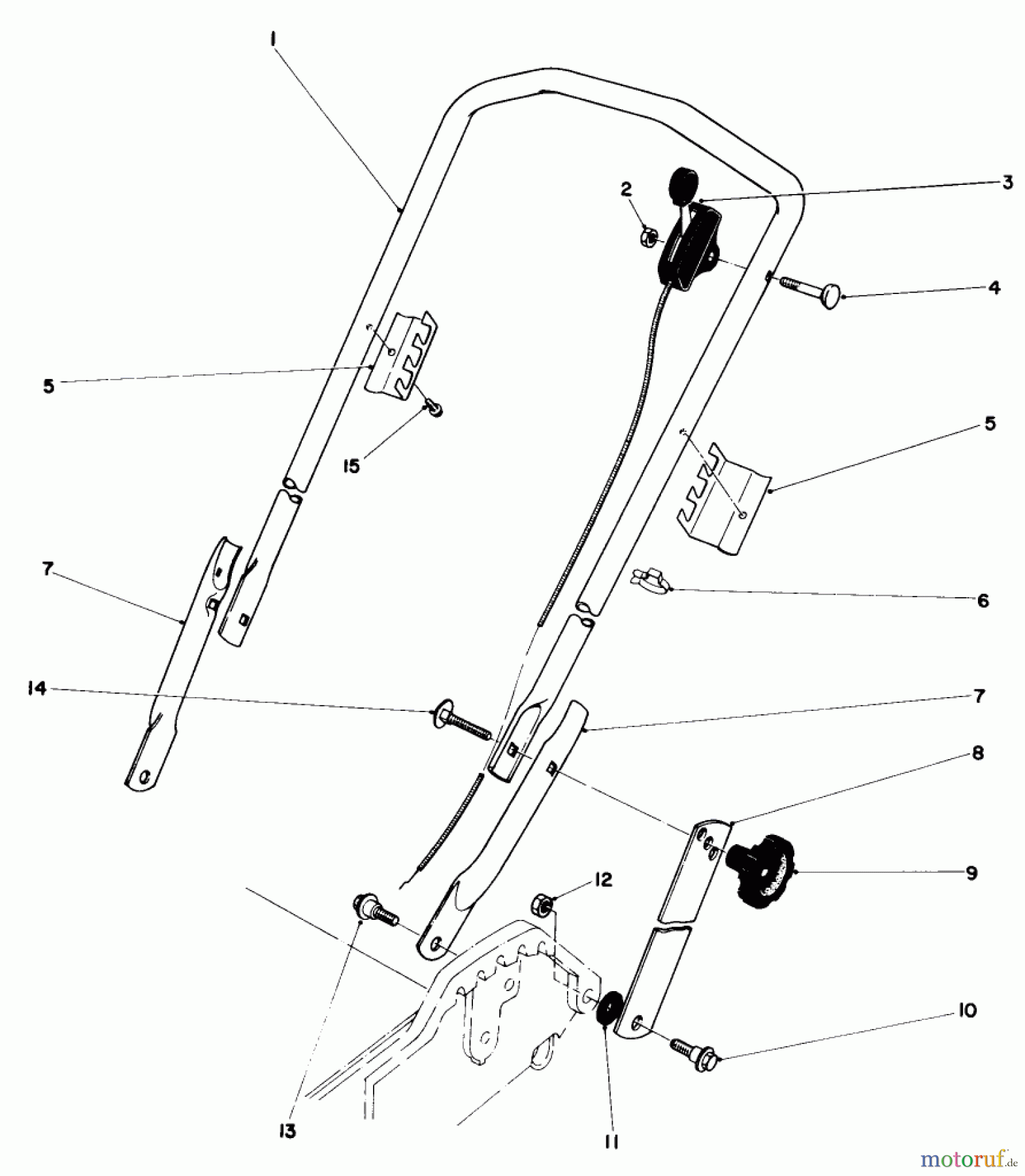 Toro Neu Mowers, Walk-Behind Seite 1 20762 - Toro Lawnmower, 1984 (4000001-4999999) HANDLE ASSEMBLY