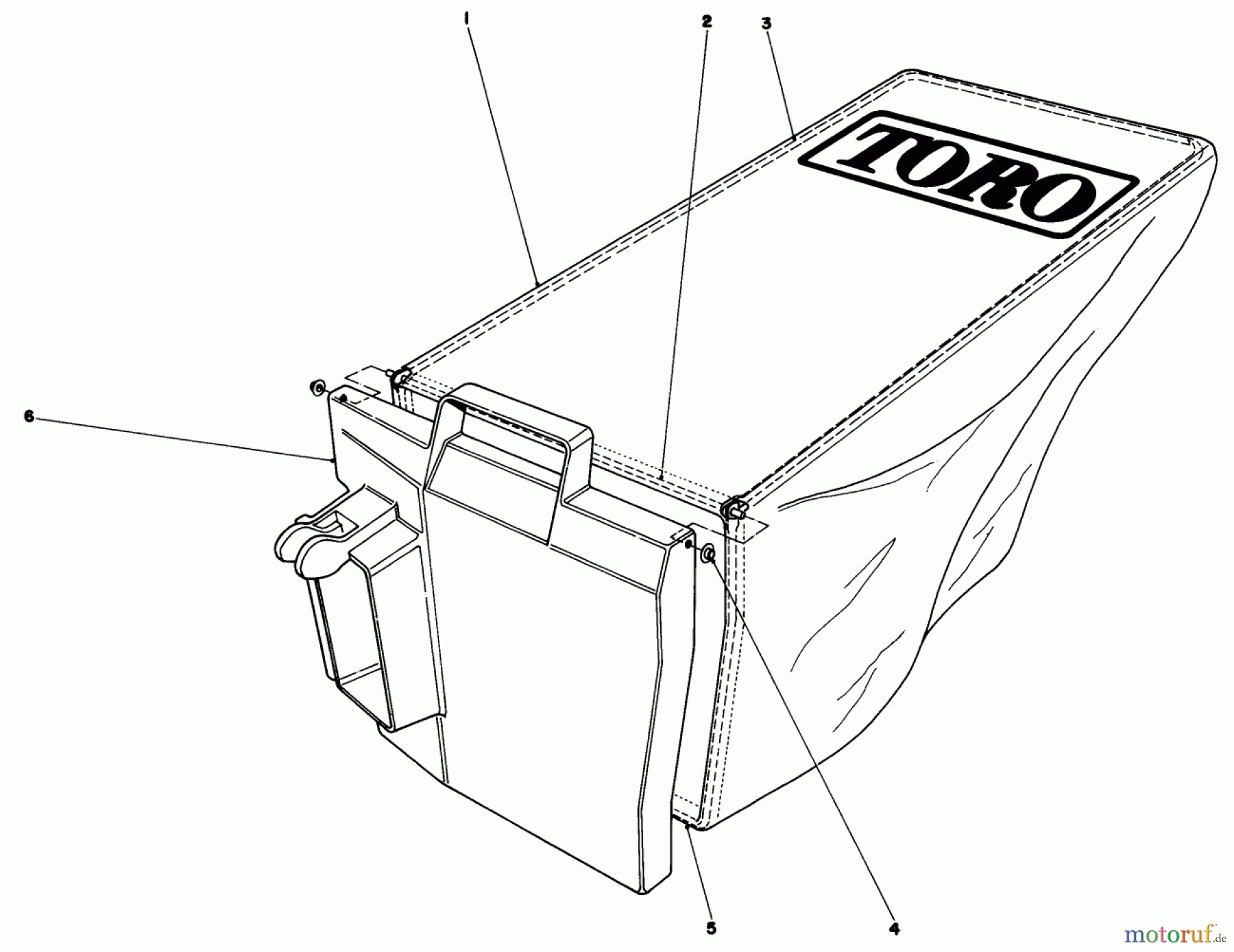 Toro Neu Mowers, Walk-Behind Seite 1 20762C - Toro Lawnmower, 1985 (5000001-5999999) GRASS BAG ASSEMBLY NO. 11-9469