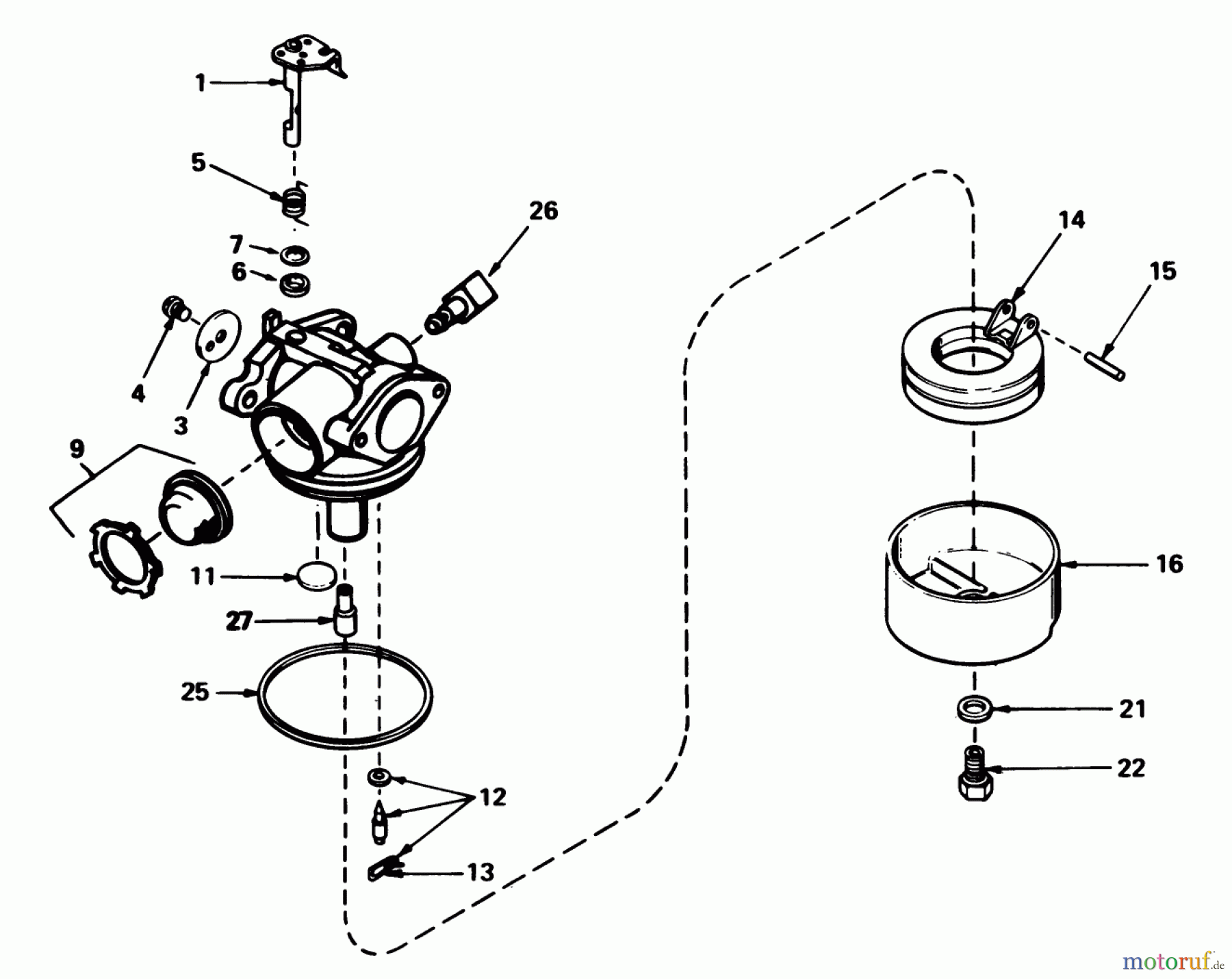 Toro Neu Mowers, Walk-Behind Seite 1 20770 - Toro Lawnmower, 1982 (2000001-2999999) CARBURETOR NO. 632050A