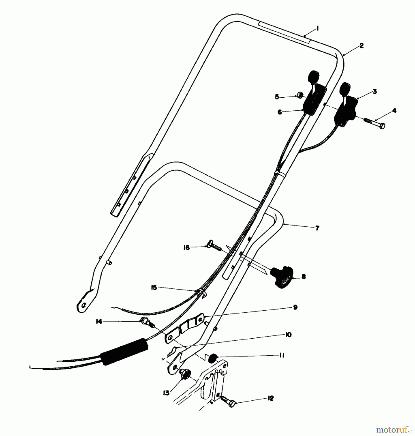 Toro Neu Mowers, Walk-Behind Seite 1 20770 - Toro Lawnmower, 1982 (2000001-2999999) HANDLE ASSEMBLY
