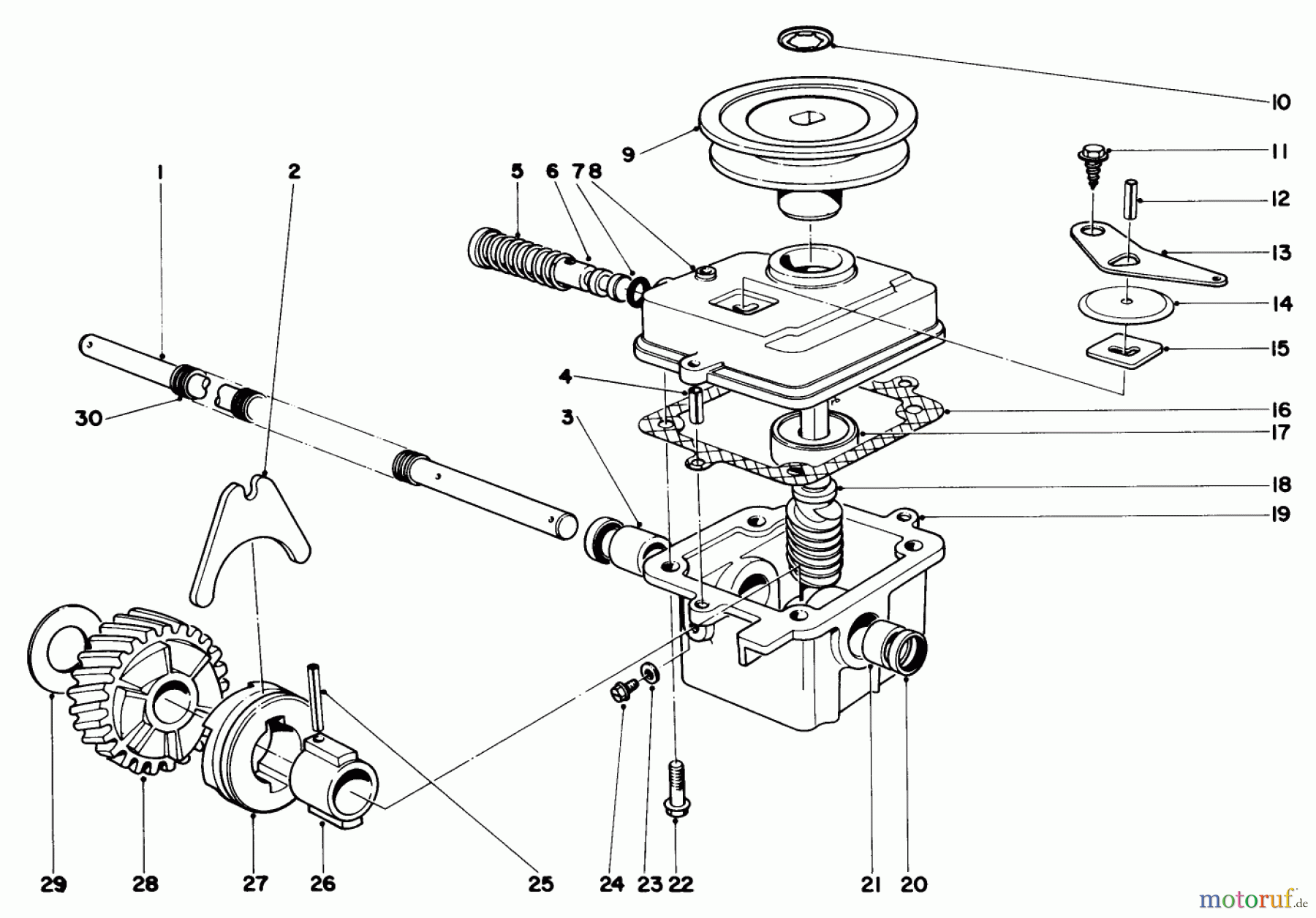 Toro Neu Mowers, Walk-Behind Seite 1 20771 - Toro Lawnmower, 1983 (3000001-3999999) GEAR CASE ASSEMBLY