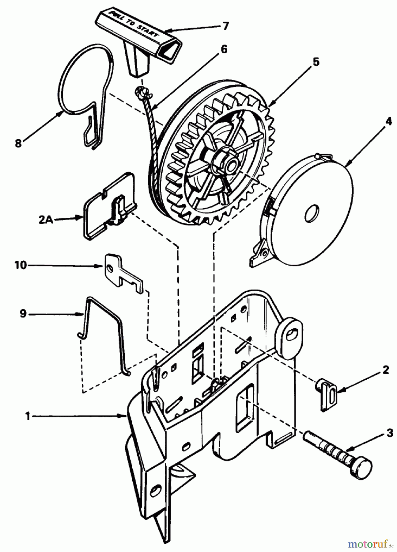 Toro Neu Mowers, Walk-Behind Seite 1 20772 - Toro Lawnmower, 1979 (9000001-9999999) STARTER NO. 590531