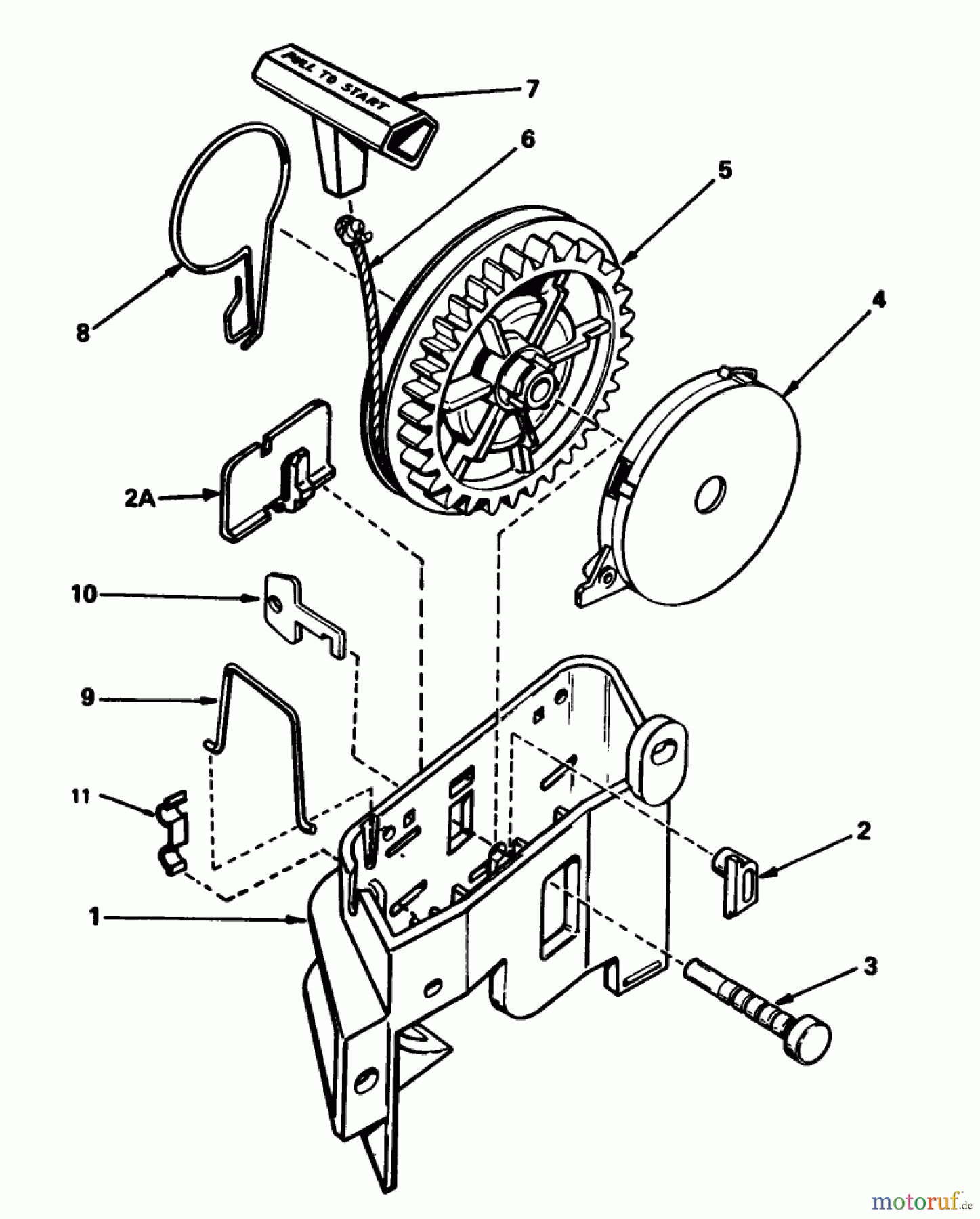 Toro Neu Mowers, Walk-Behind Seite 1 20773 - Toro Lawnmower, 1983 (3000001-3999999) REWIND STARTER NO. 590531