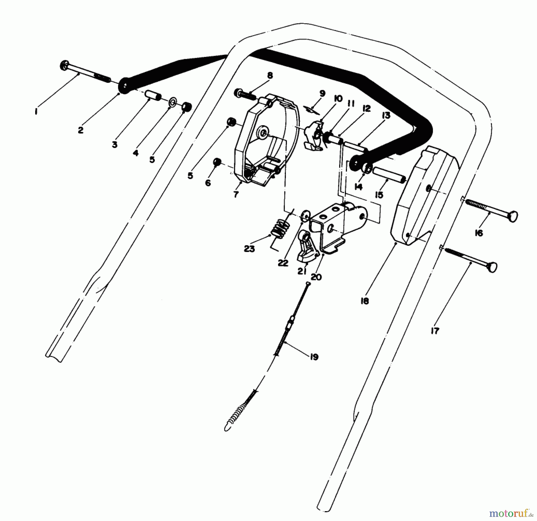 Toro Neu Mowers, Walk-Behind Seite 1 20773 - Toro Lawnmower, 1983 (3000001-3999999) TRACTION CONTROL ASSEMBLY