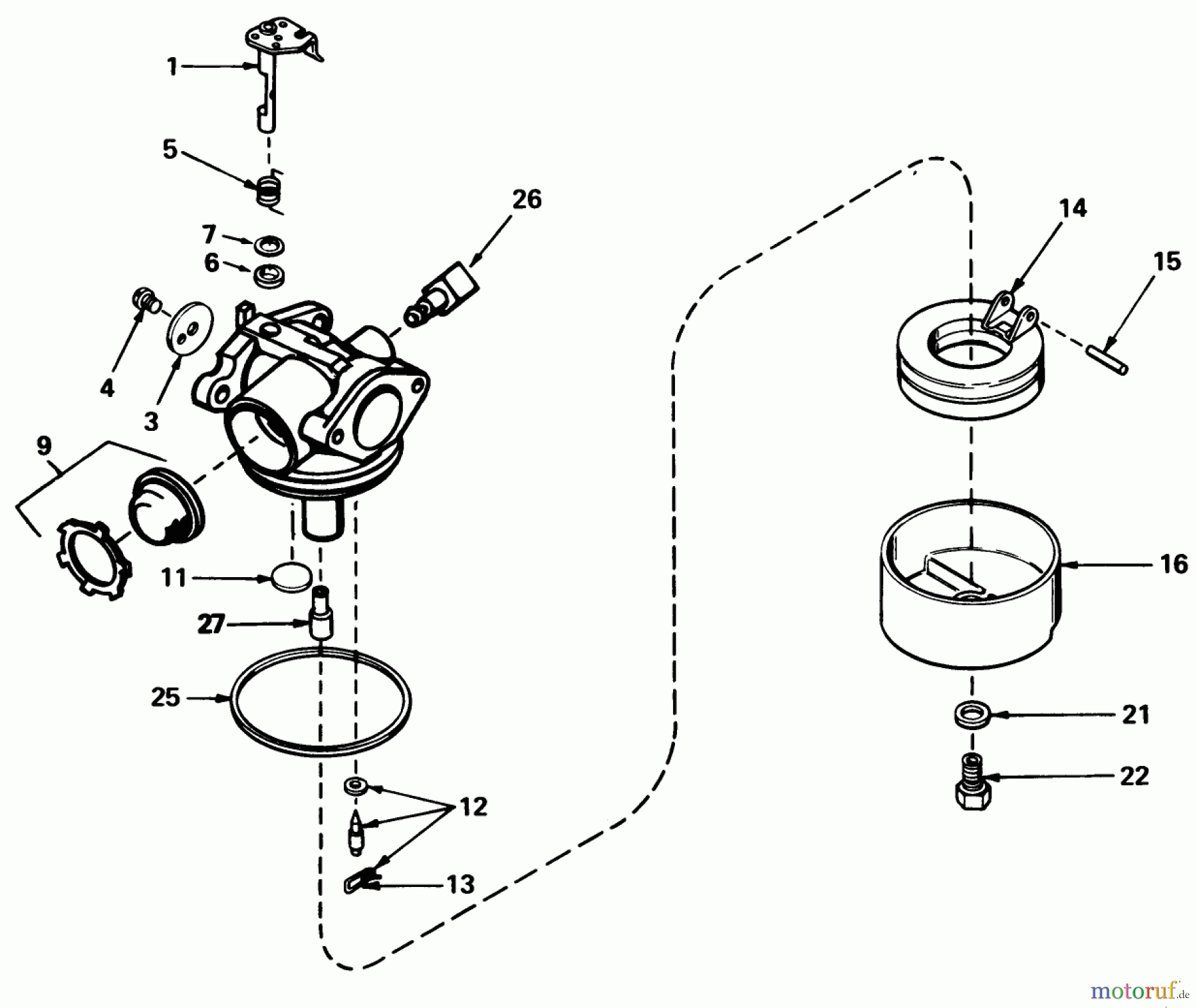 Toro Neu Mowers, Walk-Behind Seite 1 20775 - Toro Lawnmower, 1982 (2000001-2999999) CARBURETOR NO. 632050A