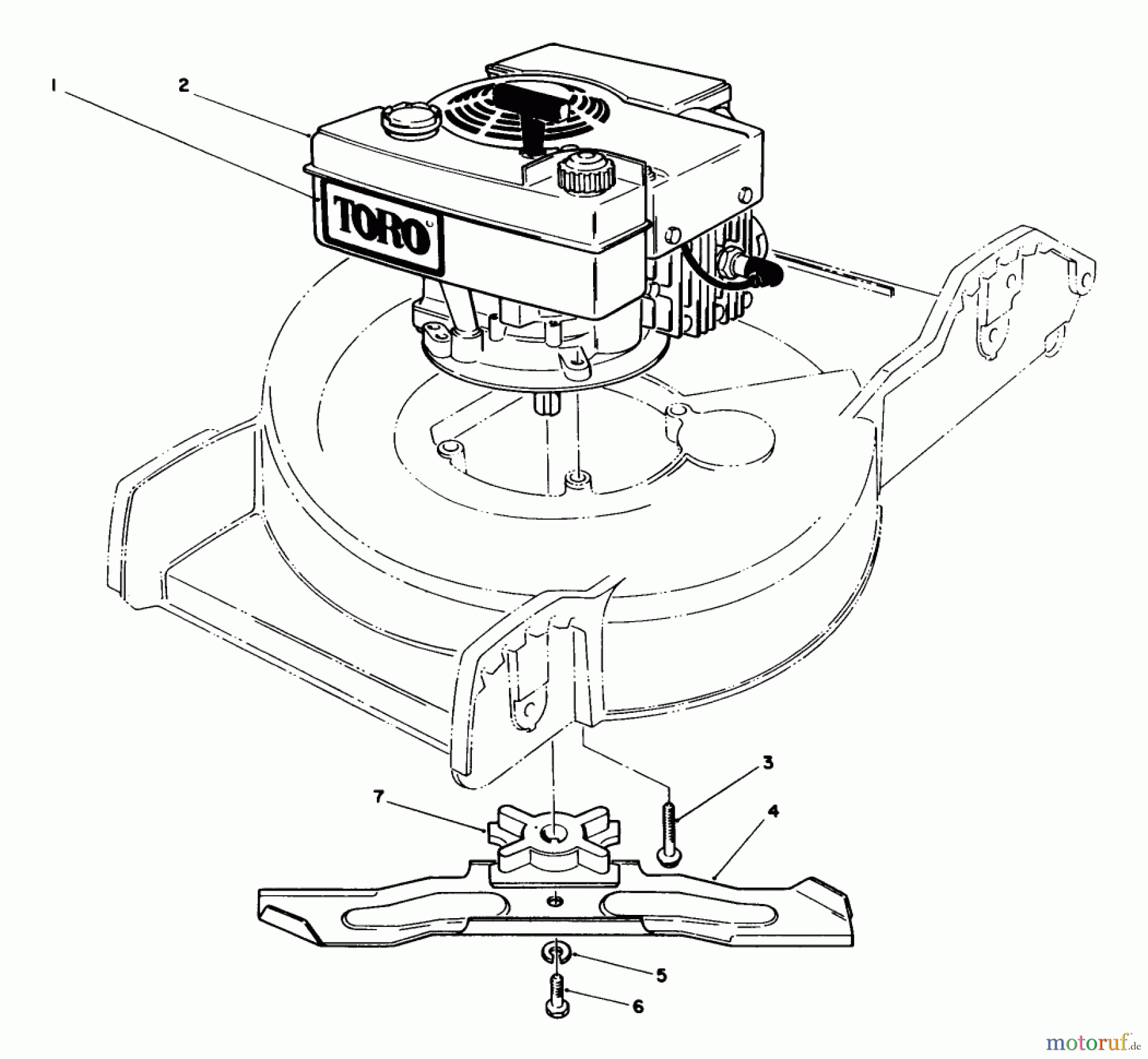Toro Neu Mowers, Walk-Behind Seite 1 20780C - Toro Lawnmower, 1985 (5000001-5999999) ENGINE ASSEMBLY