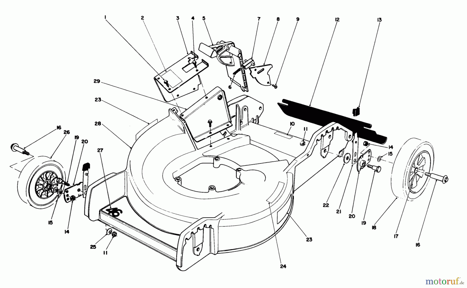  Toro Neu Mowers, Walk-Behind Seite 1 20780C - Toro Lawnmower, 1987 (7000001-7999999) HOUSING ASSEMBLY