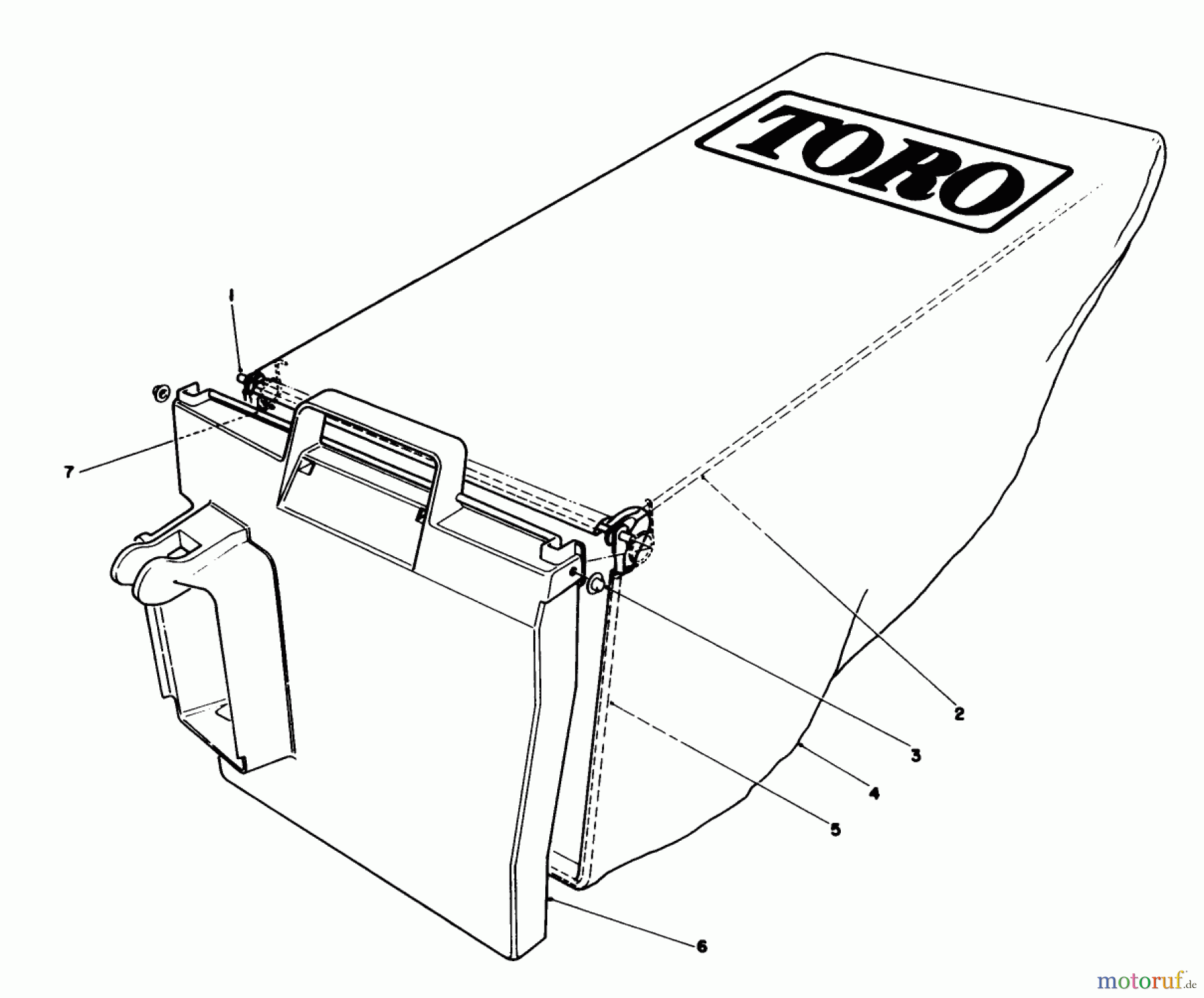Toro Neu Mowers, Walk-Behind Seite 1 20780C - Toro Lawnmower, 1988 (8000001-8999999) GRASS BAG ASSEMBLY NO. 12-8859