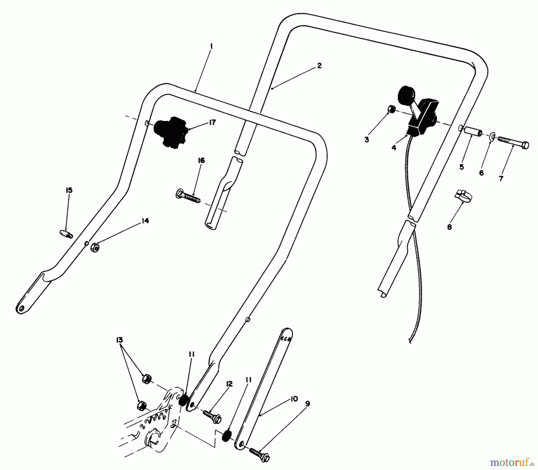 Toro Neu Mowers, Walk-Behind Seite 1 20782C - Toro Lawnmower, 1985 (5000001-5999999) HANDLE ASSEMBLY