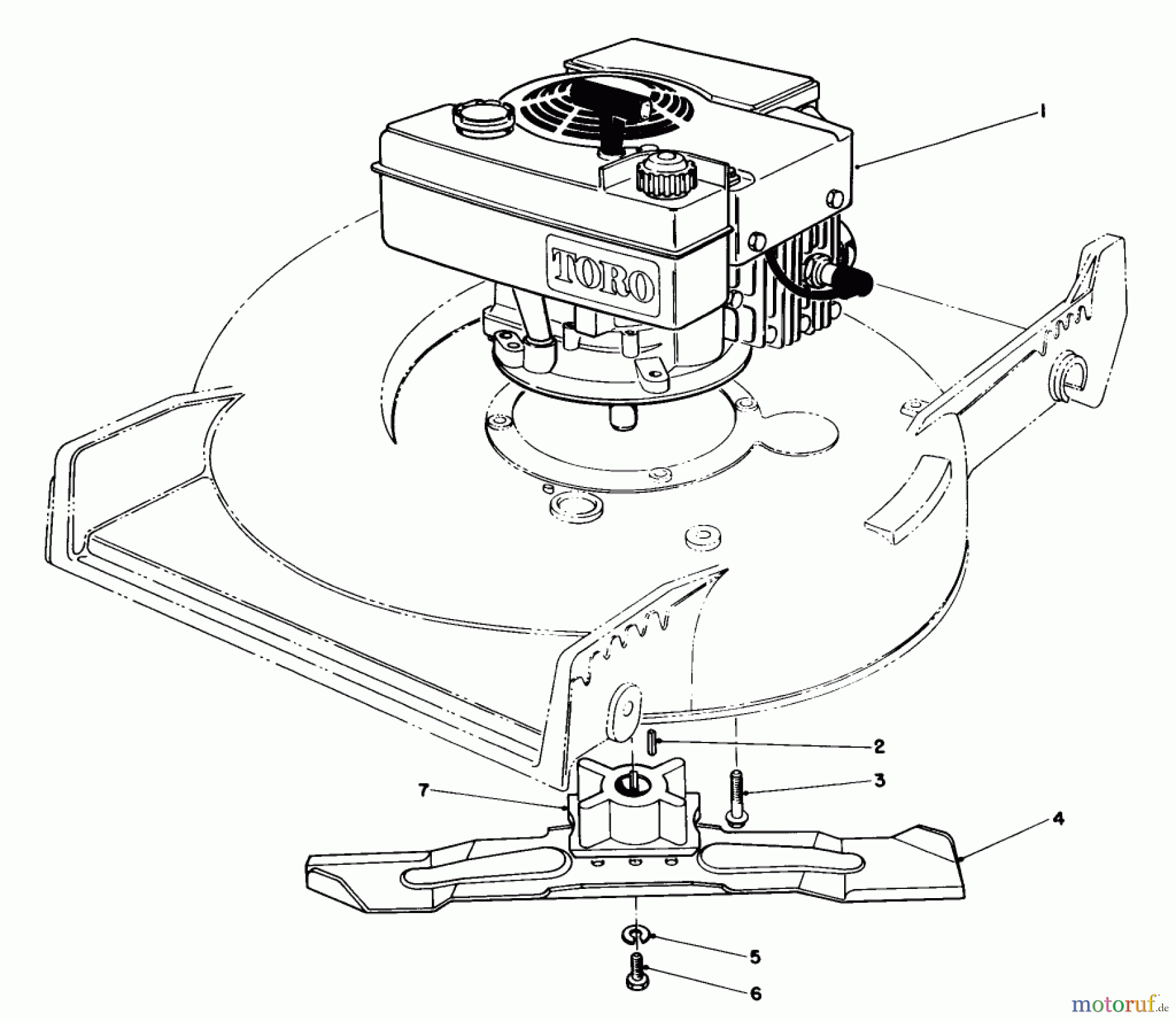 Toro Neu Mowers, Walk-Behind Seite 1 20782C - Toro Lawnmower, 1986 (6000001-6999999) ENGINE ASSEMBLY