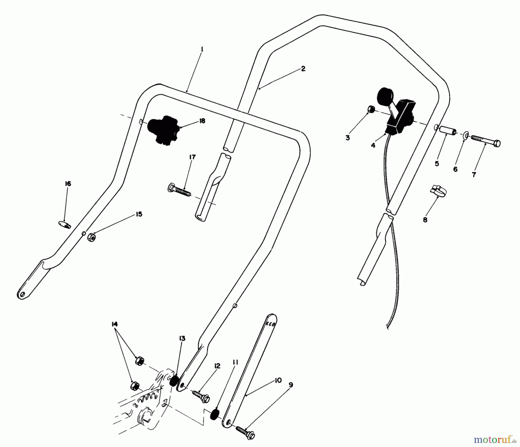 Toro Neu Mowers, Walk-Behind Seite 1 20782C - Toro Lawnmower, 1986 (6000001-6999999) HANDLE ASSEMBLY