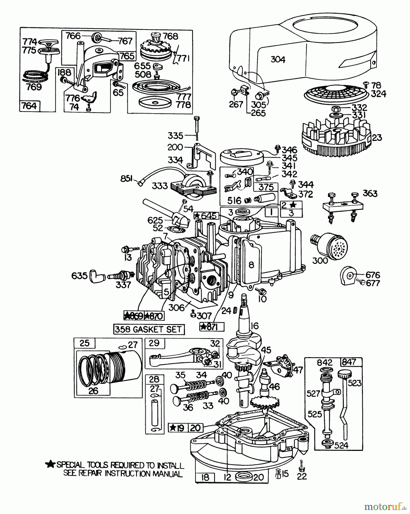 Toro Neu Mowers, Walk-Behind Seite 1 20785 - Toro Lawnmower, 1979 (9000001-9999999) ENGINE BRIGGS & STRATTON MODEL NO. 110908-0380-02