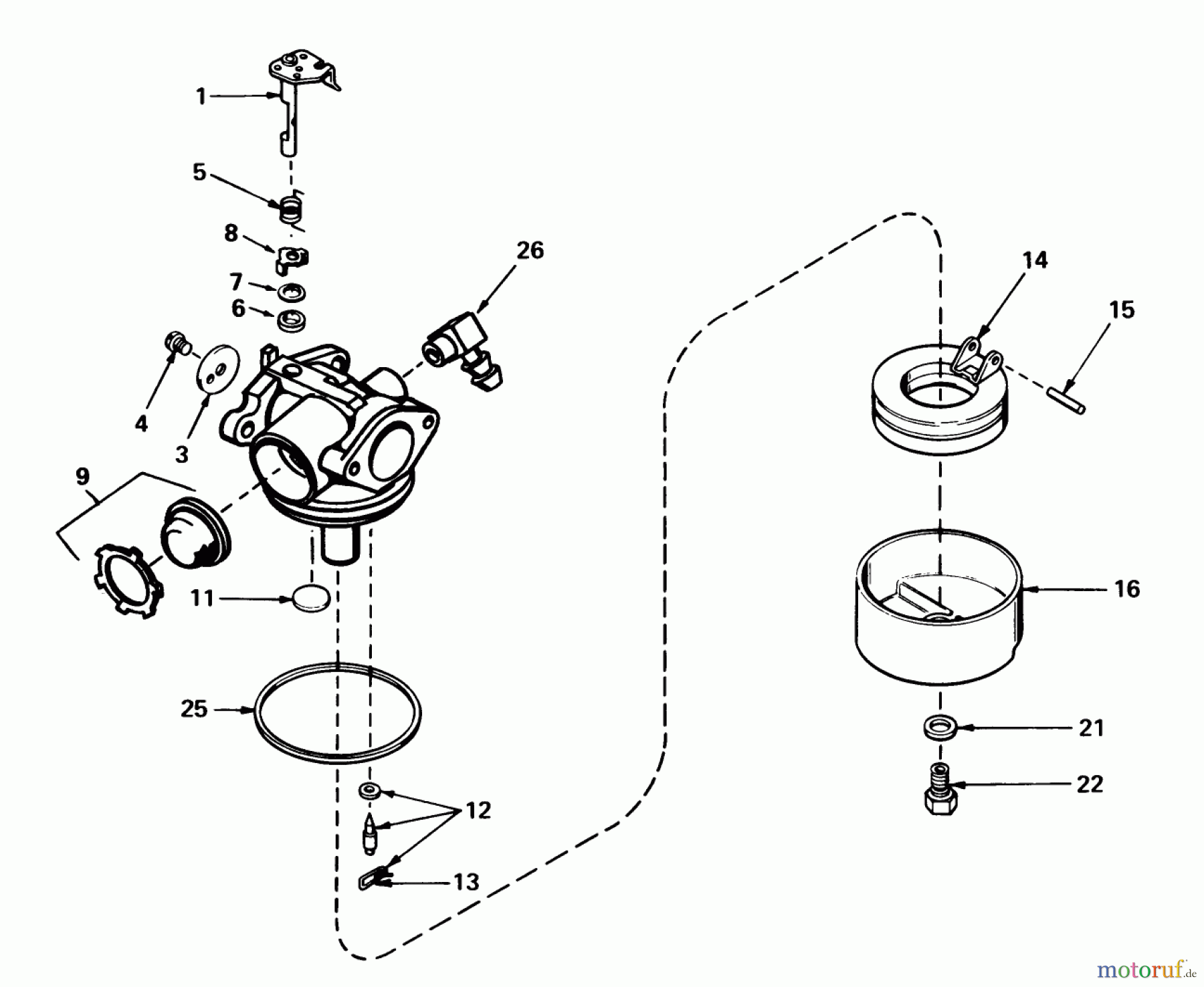 Toro Neu Mowers, Walk-Behind Seite 1 20788 - Toro Lawnmower, 1981 (1000001-1999999) CARBURETOR NO. 632050