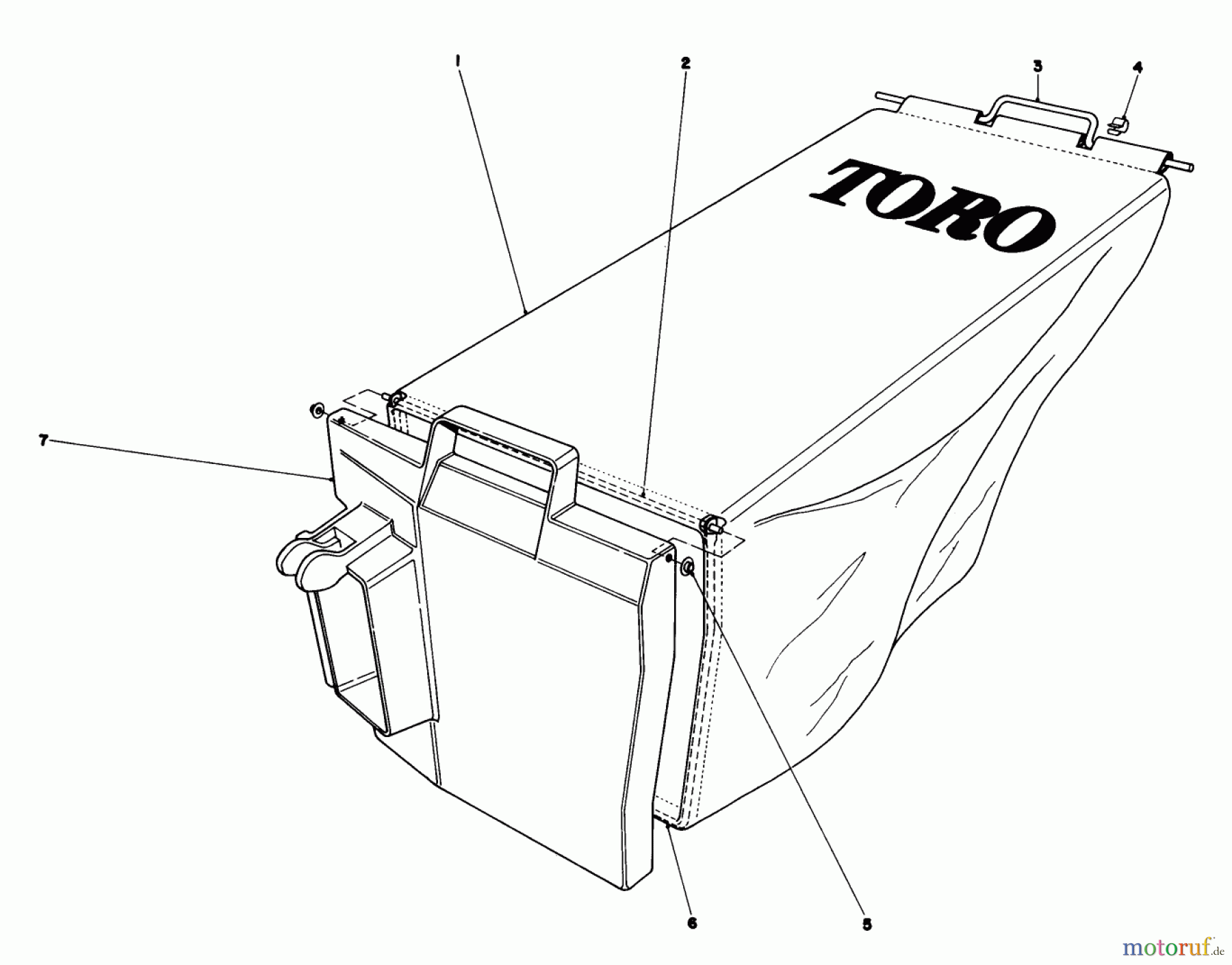Toro Neu Mowers, Walk-Behind Seite 1 20788 - Toro Lawnmower, 1981 (1000001-1999999) GRASS BAG ASSEMBLY