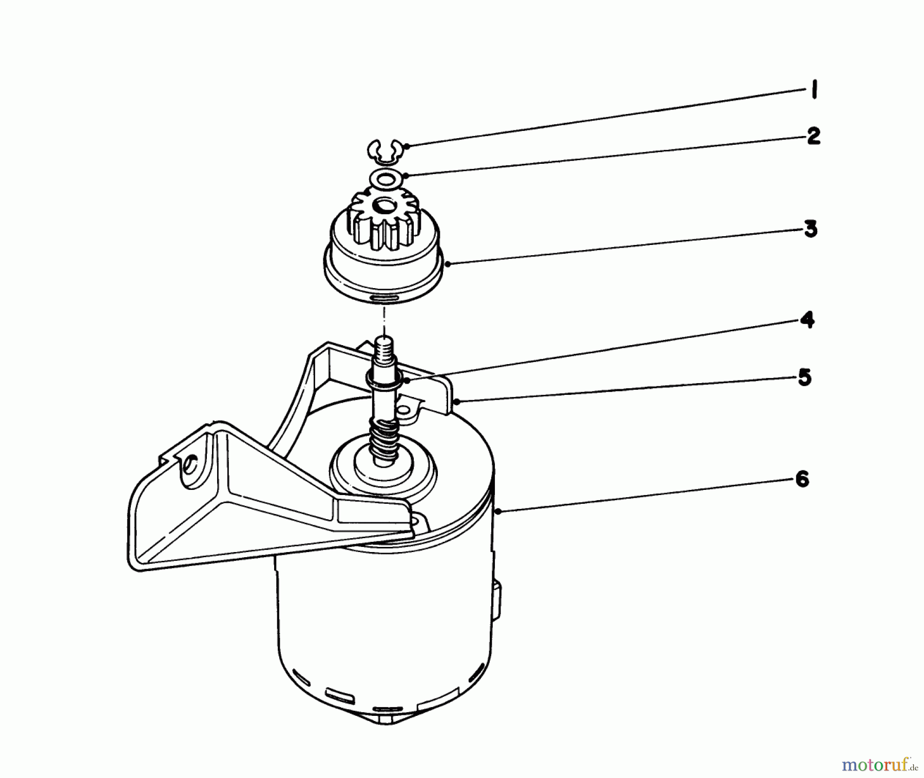 Toro Neu Mowers, Walk-Behind Seite 1 20790 - Toro Lawnmower, 1980 (0000001-0999999) STARTER MOTOR