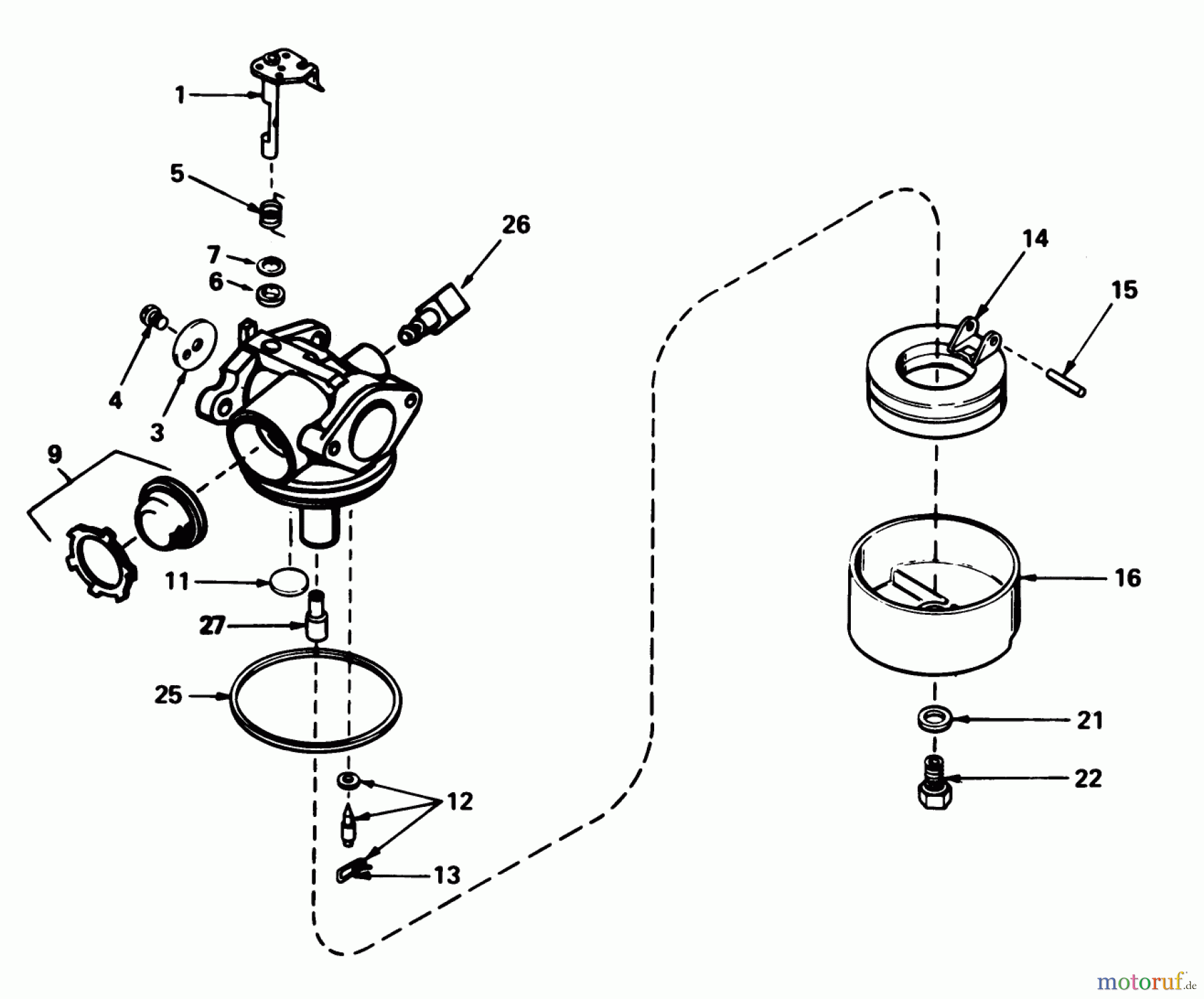 Toro Neu Mowers, Walk-Behind Seite 1 20790 - Toro Lawnmower, 1982 (2000001-2999999) CARBURETOR NO. 632050A