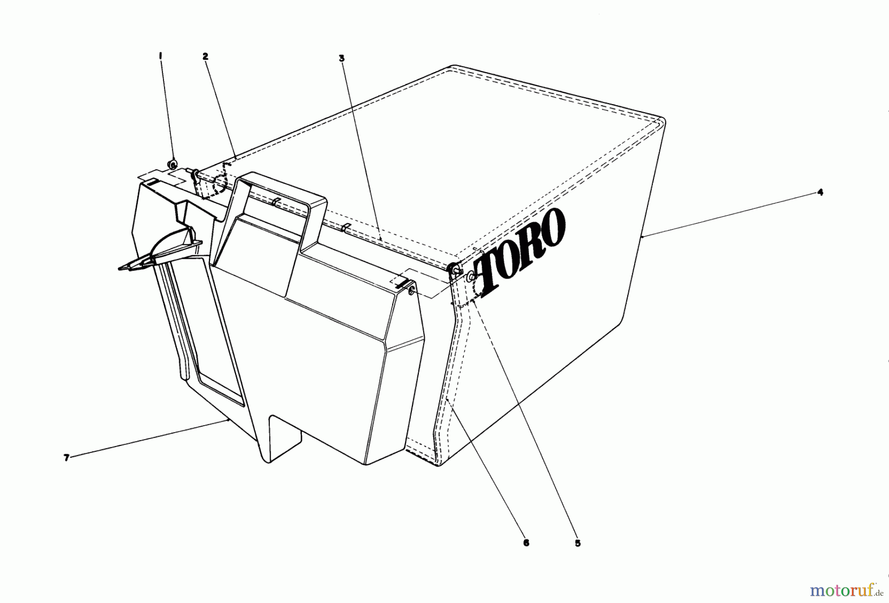 Toro Neu Mowers, Walk-Behind Seite 1 20810 - Toro Lawnmower, 1980 (0000001-0999999) GRASS BAG ASSEMBLY