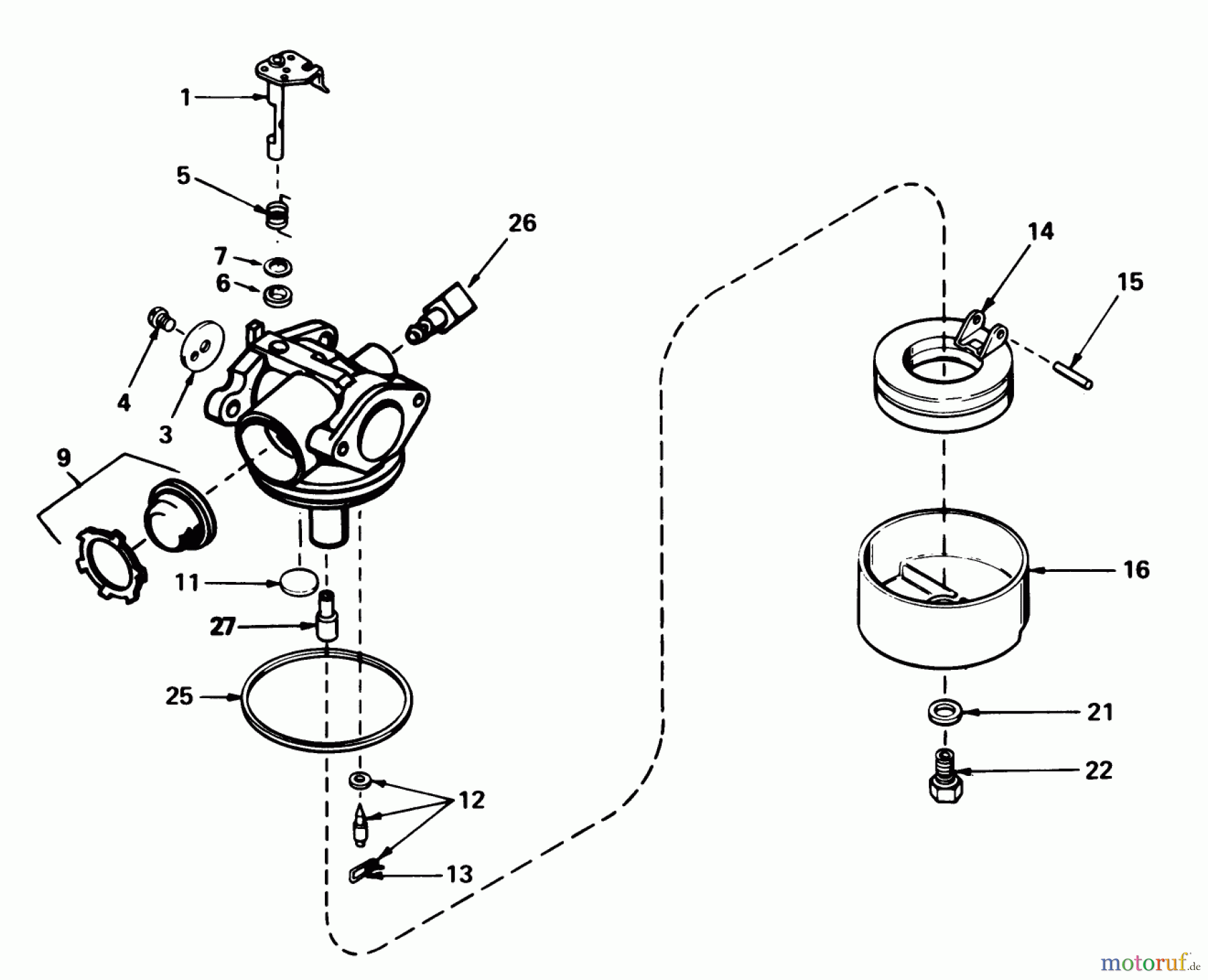 Toro Neu Mowers, Walk-Behind Seite 1 20810 - Toro Lawnmower, 1982 (2000001-2999999) CARBURETOR NO. 632050A