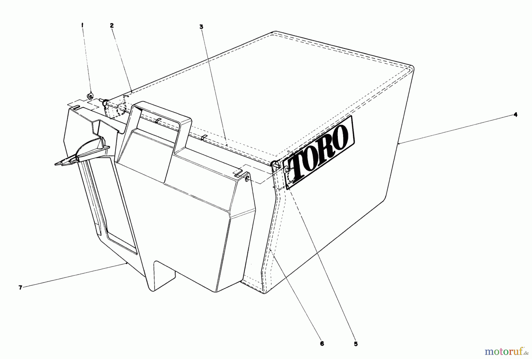 Toro Neu Mowers, Walk-Behind Seite 1 20810 - Toro Lawnmower, 1982 (2000001-2999999) GRASS BAG ASSEMBLY NO. 11-0189