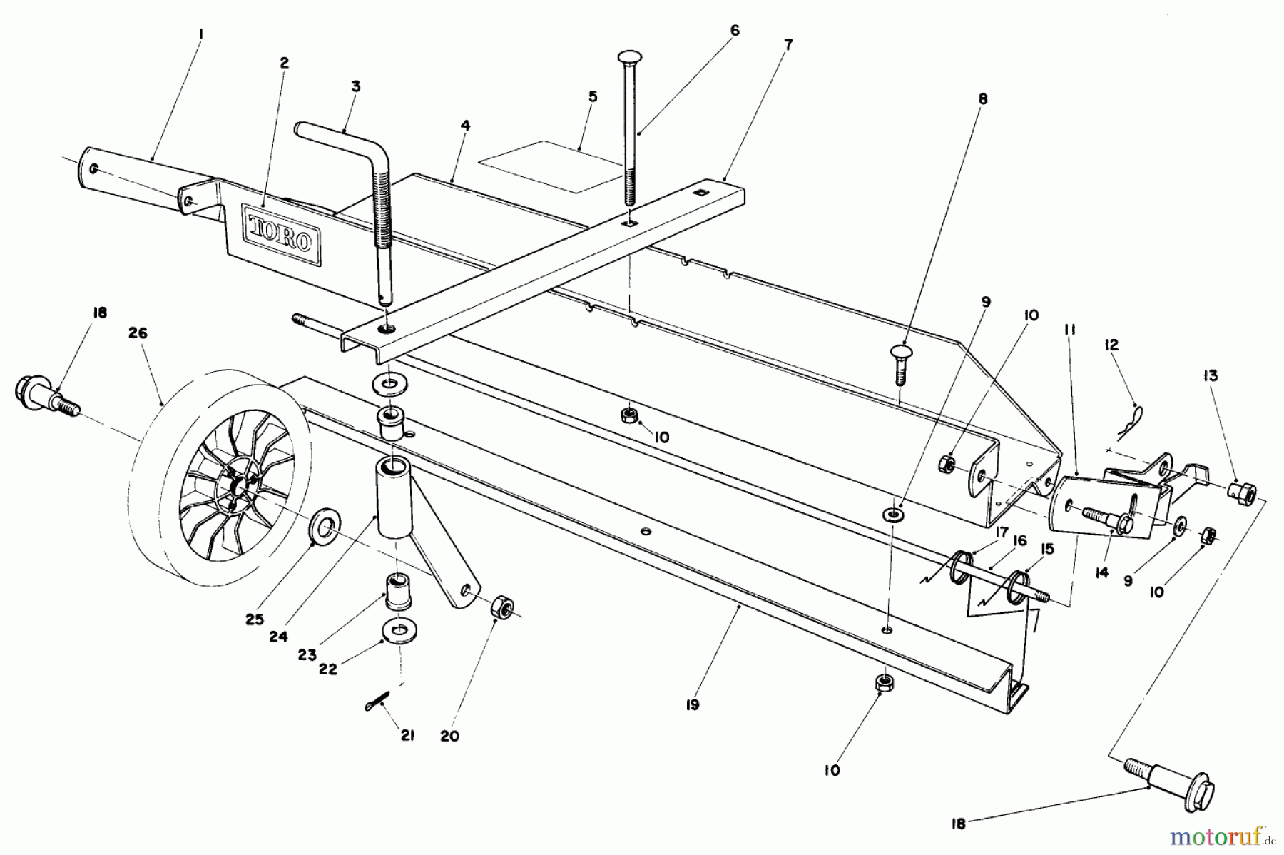 Toro Neu Mowers, Walk-Behind Seite 1 20810 - Toro Lawnmower, 1984 (4000001-4999999) DETHATCHER KIT MODEL NO. 59126 (OPTIONAL)