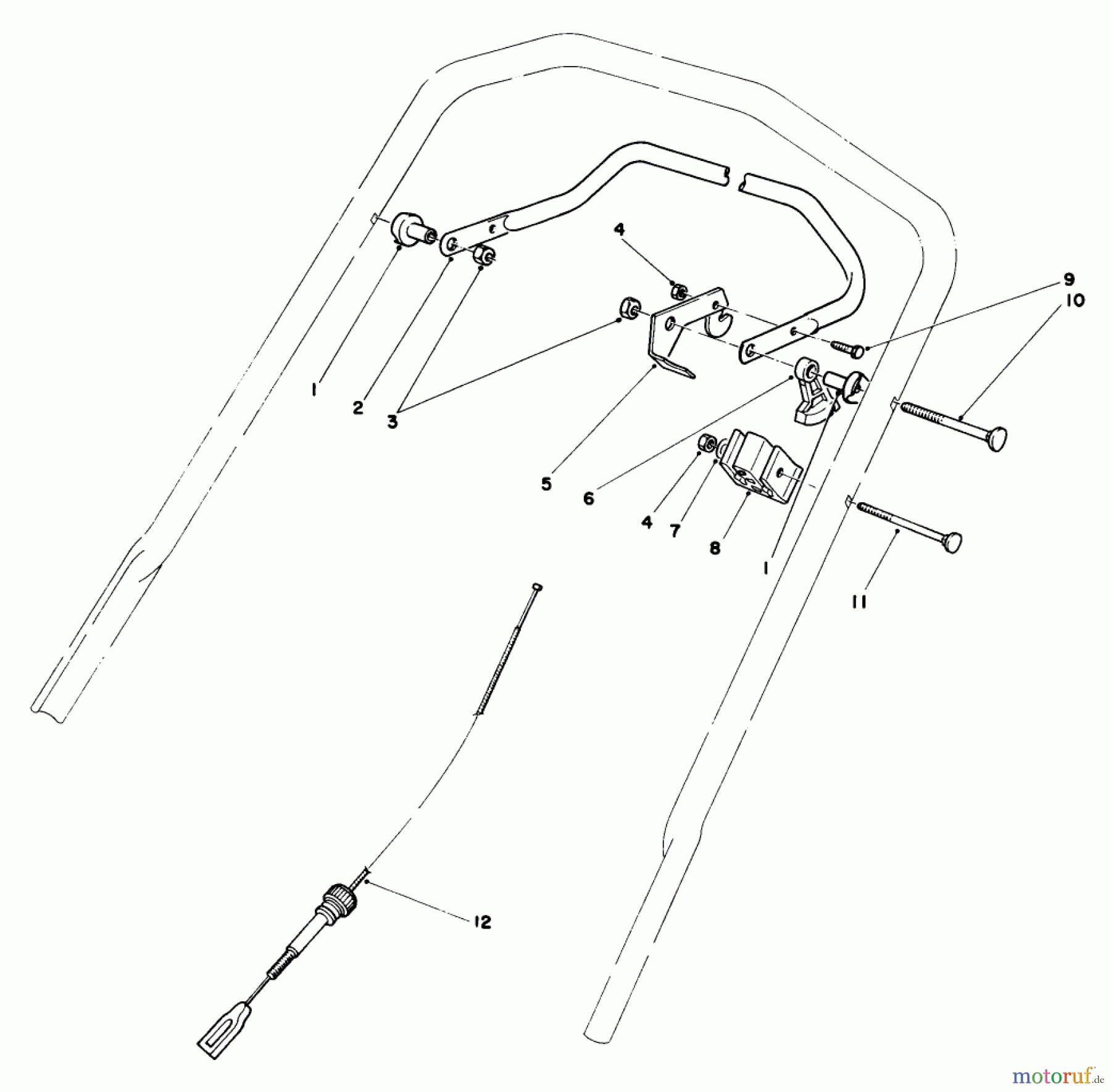 Toro Neu Mowers, Walk-Behind Seite 1 20810C - Toro Lawnmower, 1985 (5000001-5999999) TRACTION CONTROL ASSEMBLY