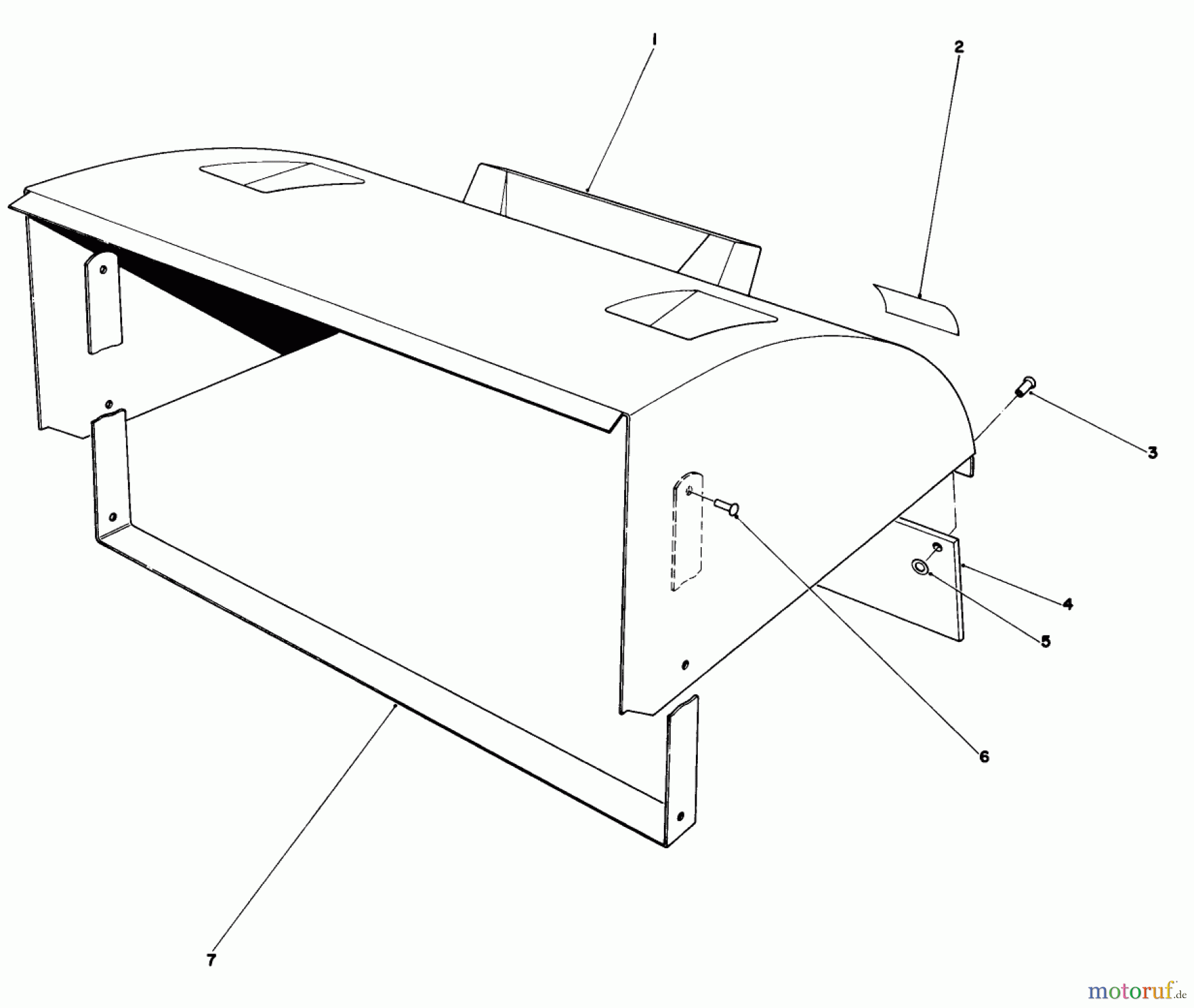 Toro Neu Mowers, Walk-Behind Seite 2 20830 - Toro Lawnmower, 1981 (1000001-1999999) DEFLECTOR ASSEMBLY MODEL NO. 59142 (OPTIONAL)